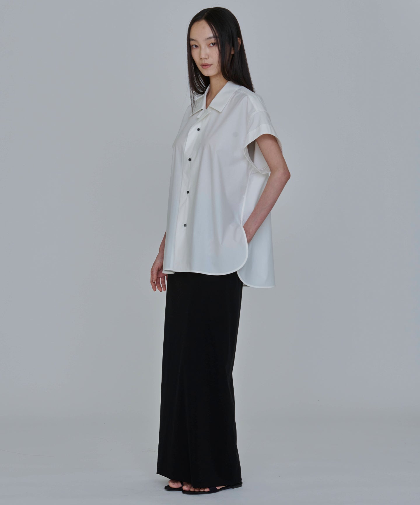 COTTON SILK TYPEWRITER / OPEN COLLAR SHIRTS
