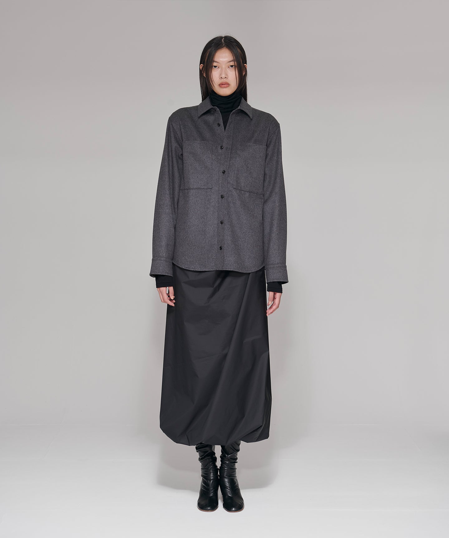 SILK JERSEY / HIGHNECK PULLOVER