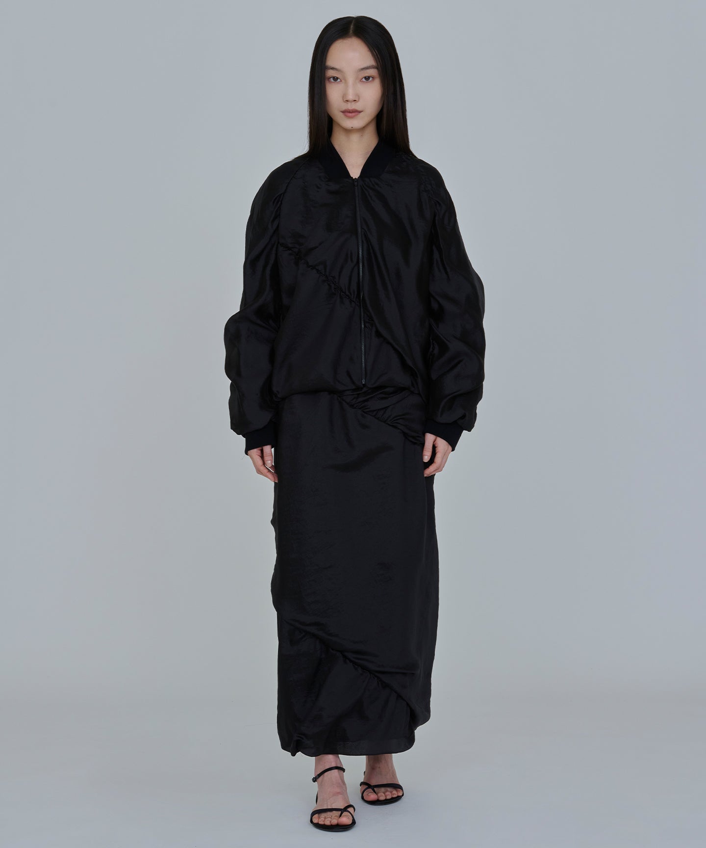 7MMSILK ORGANDIE / TWISTED BLOUSON