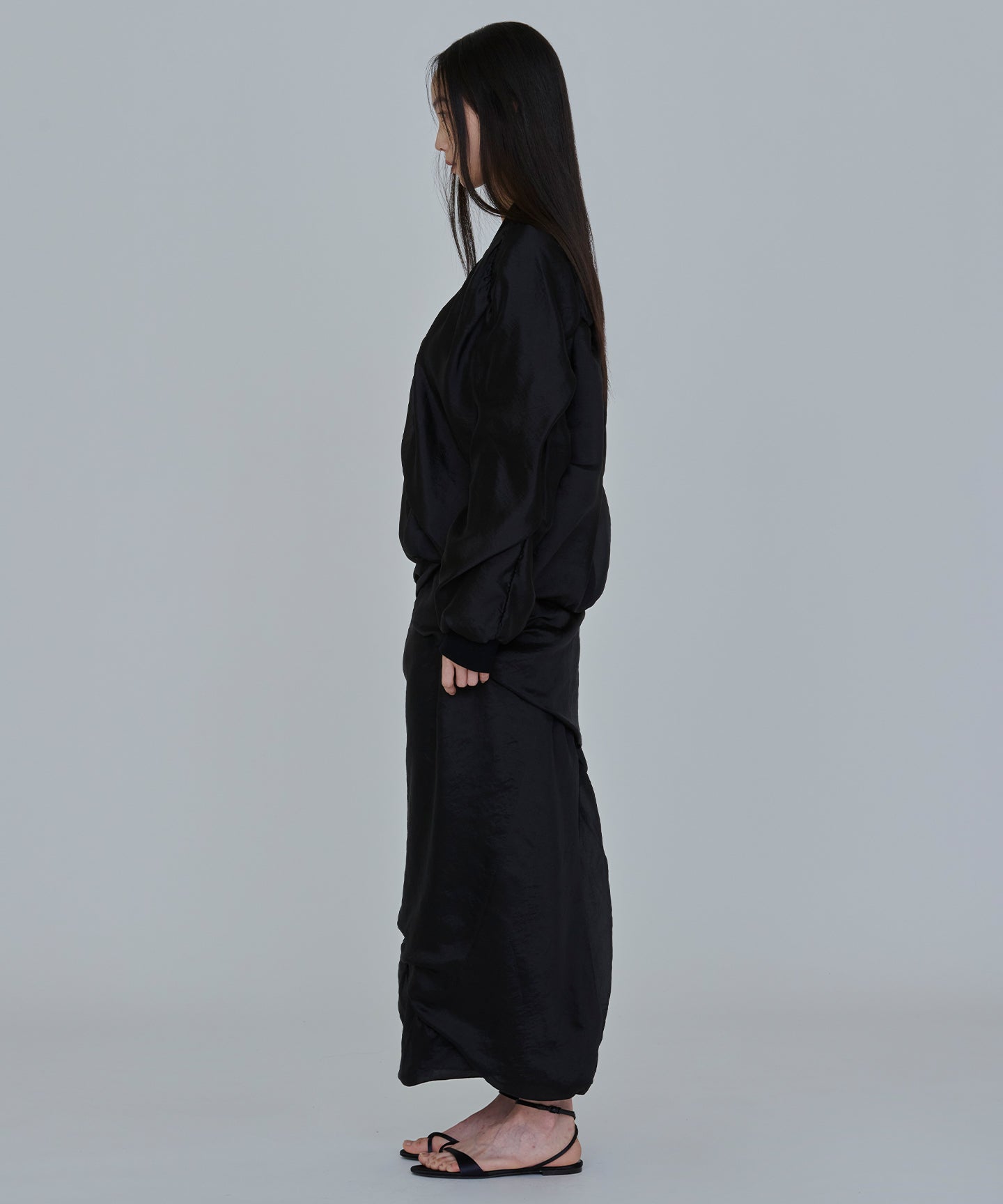 7MMSILK ORGANDIE / TWISTED SKIRT