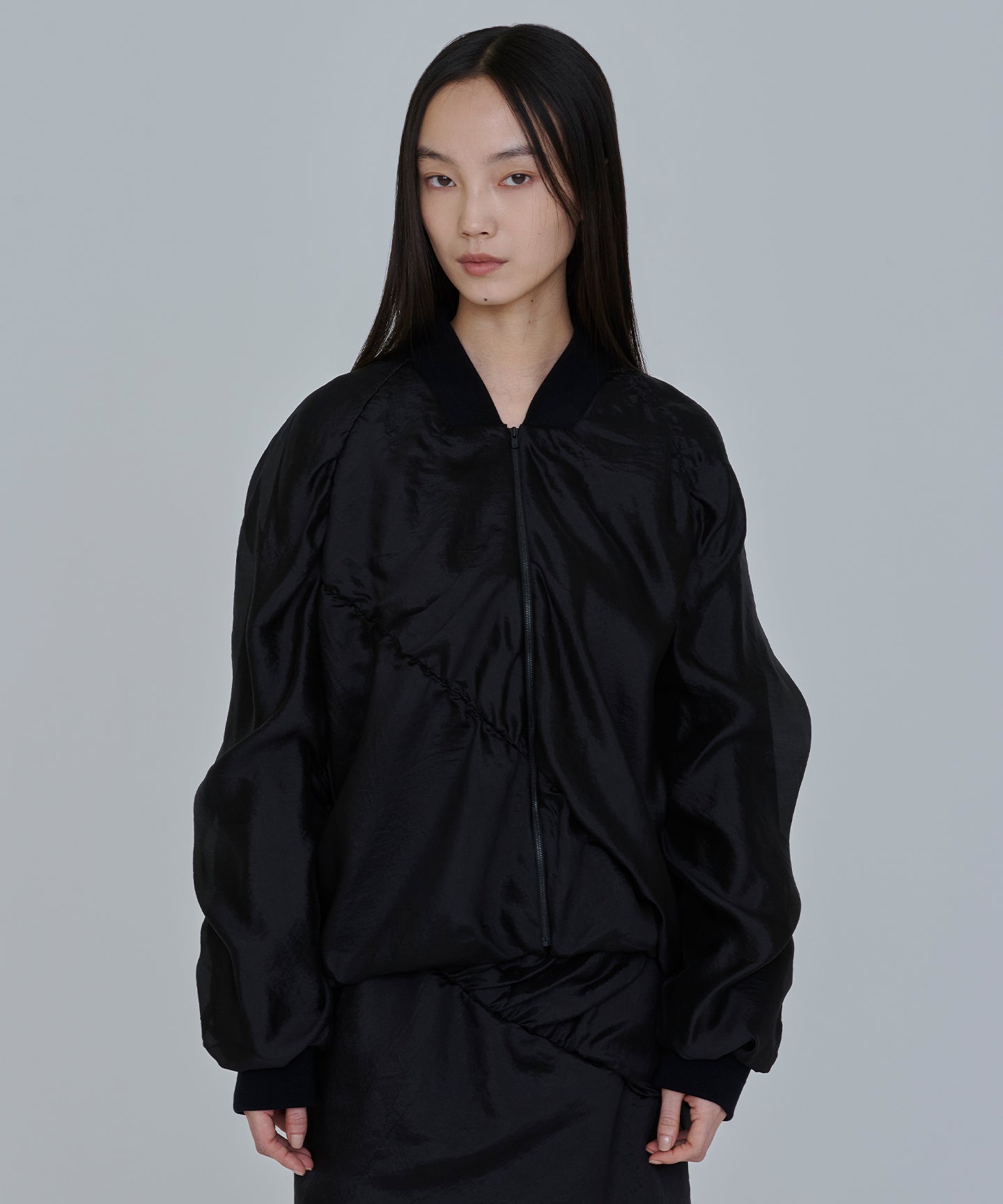 7MMSILK ORGANDIE / TWISTED BLOUSON