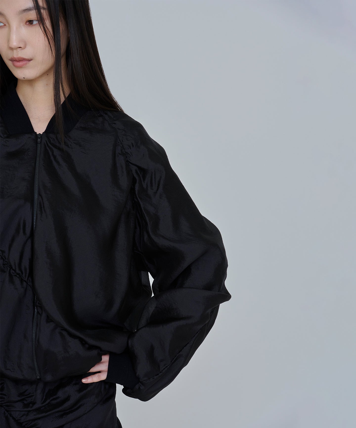 7MMSILK ORGANDIE / TWISTED BLOUSON