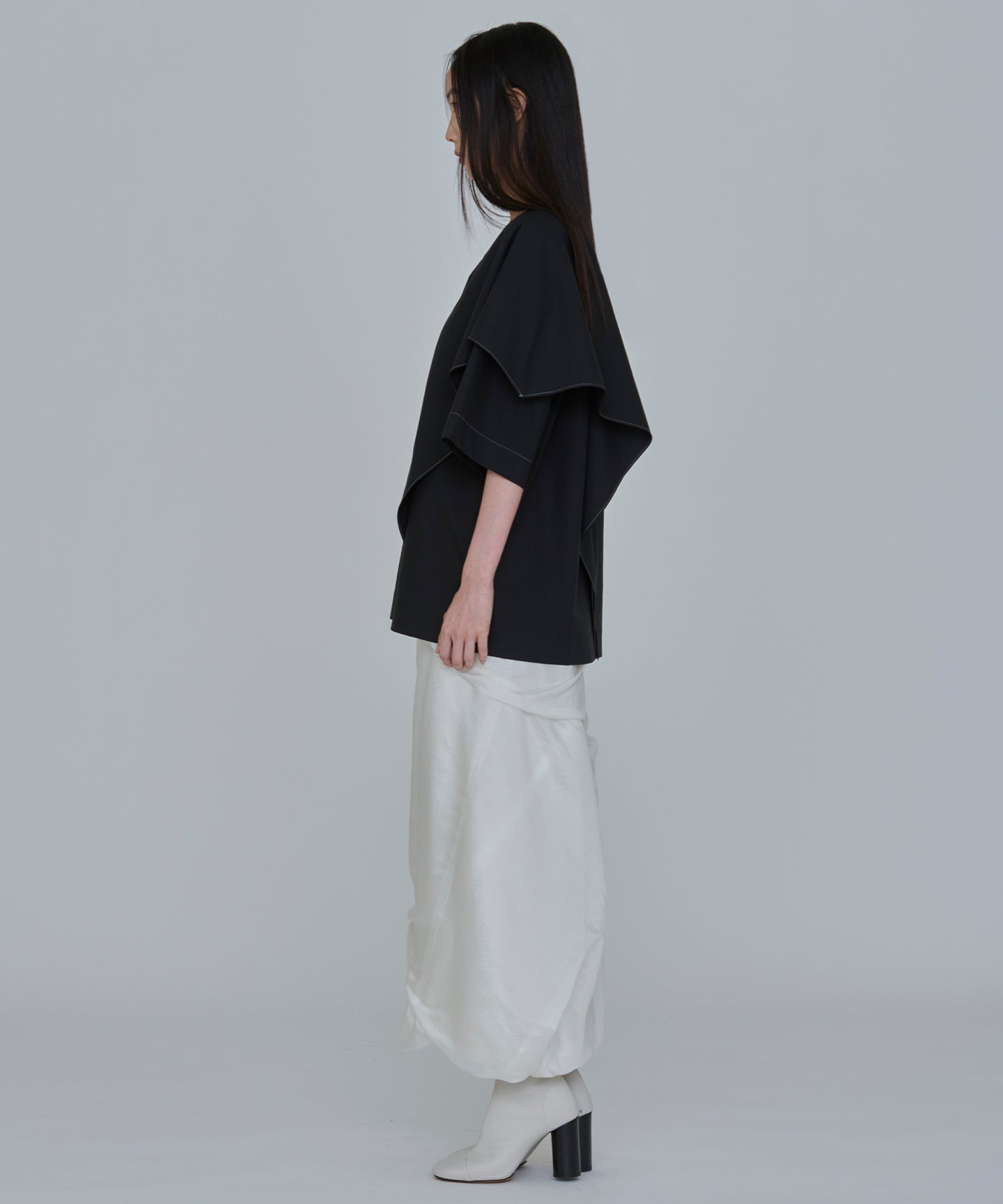 7MMSILK ORGANDIE / TWISTED SKIRT
