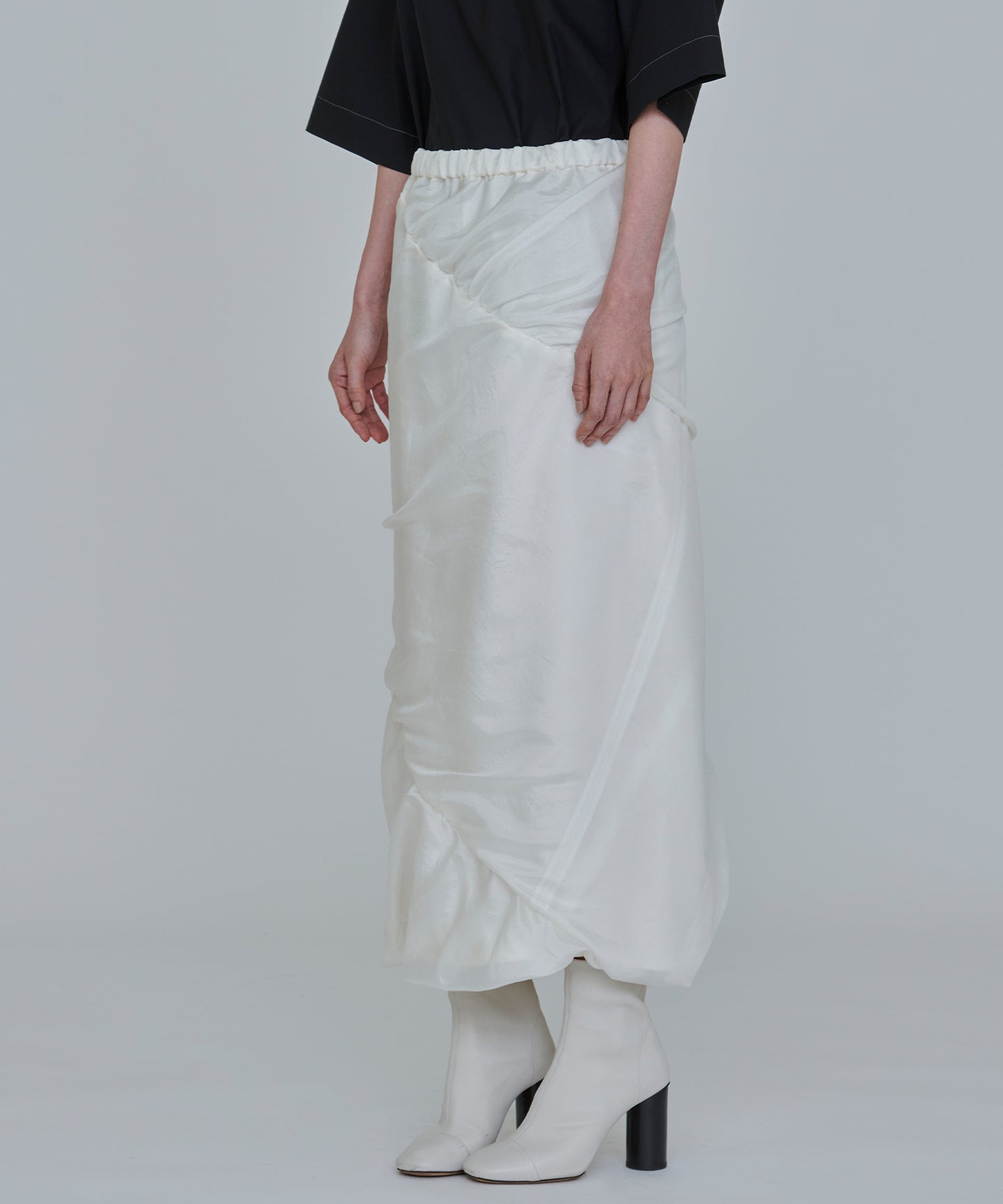 7MMSILK ORGANDIE / TWISTED SKIRT