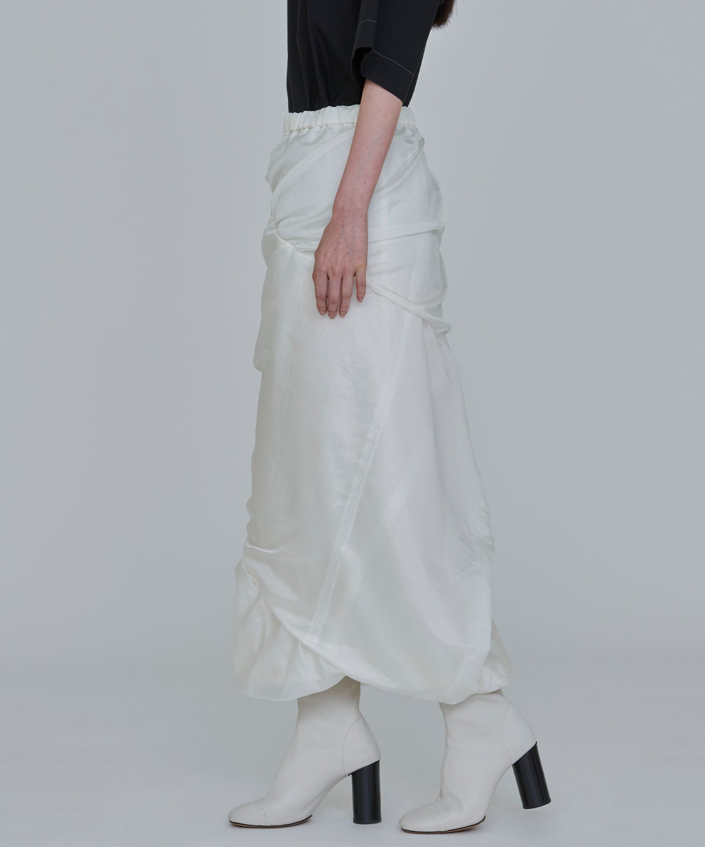 7MMSILK ORGANDIE / TWISTED SKIRT