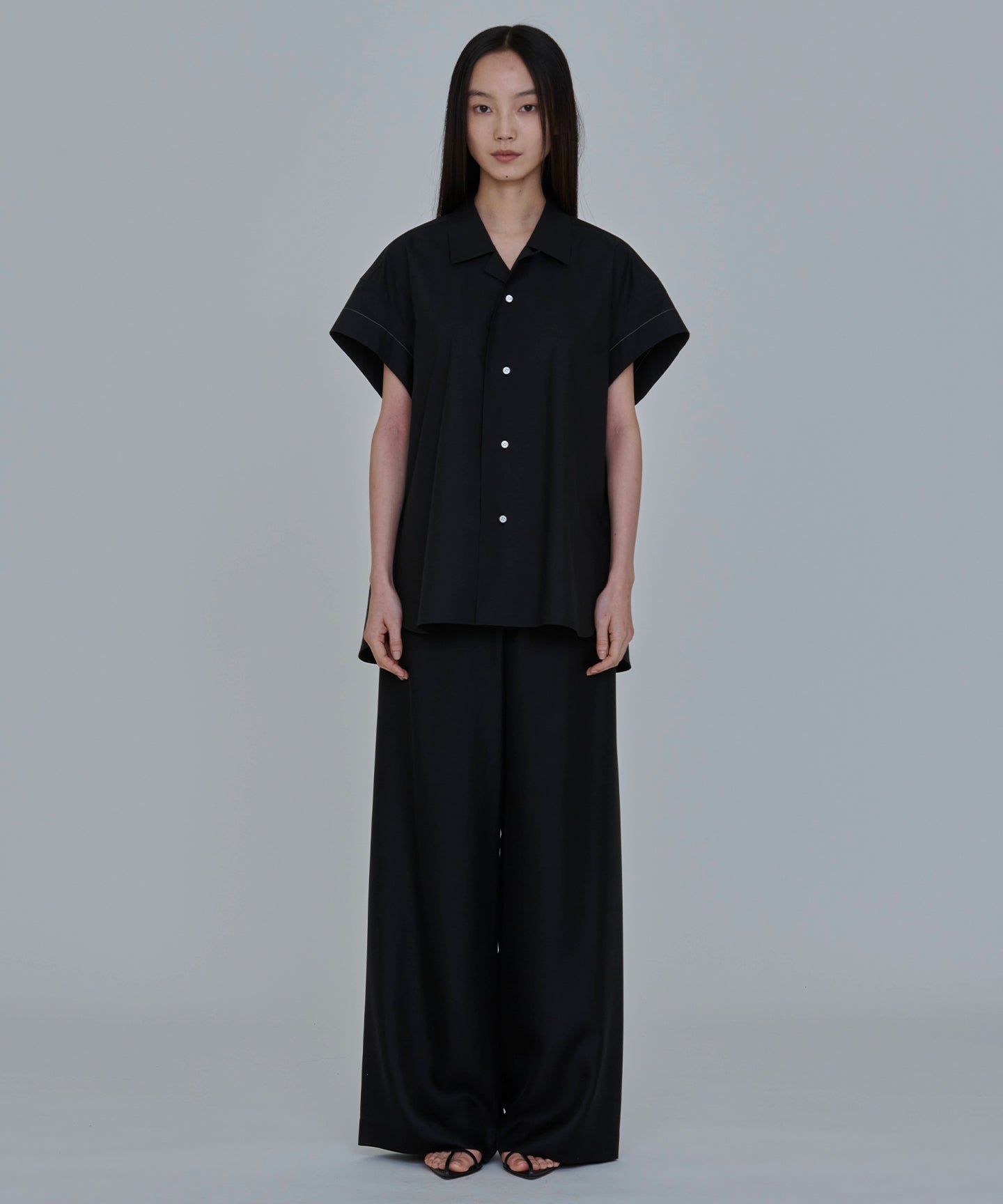 COTTON SILK TYPEWRITER / OPEN COLLAR SHIRTS