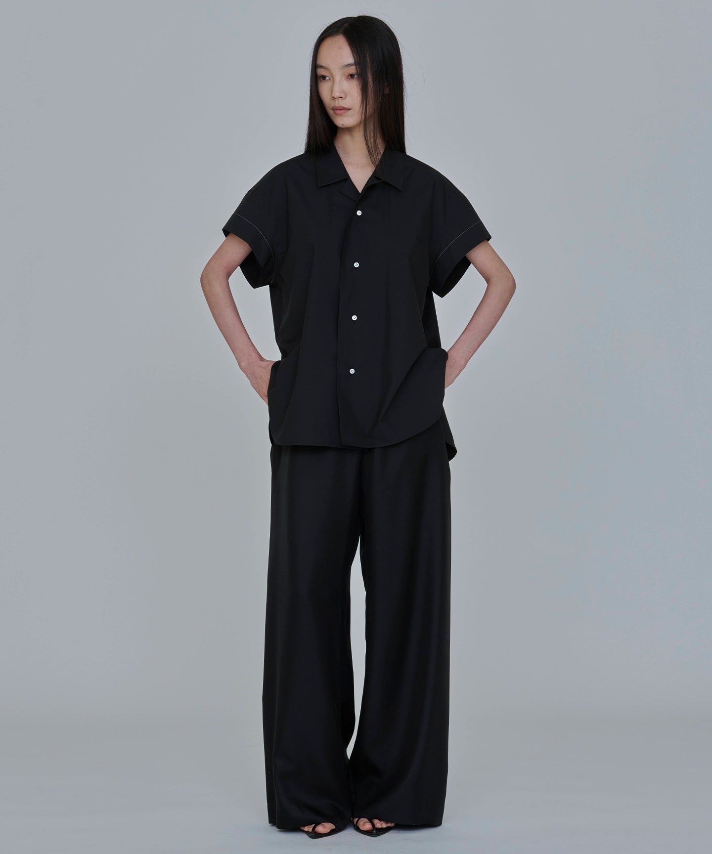 COTTON SILK TYPEWRITER / OPEN COLLAR SHIRTS