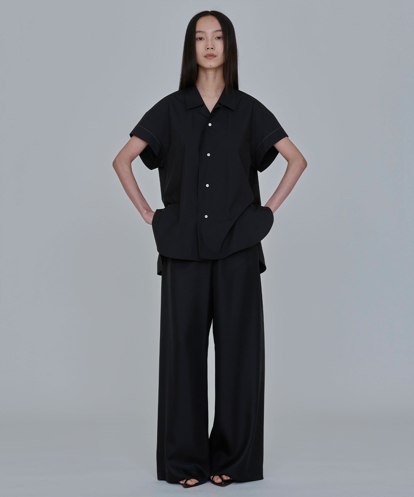 COTTON SILK TYPEWRITER / OPEN COLLAR SHIRTS