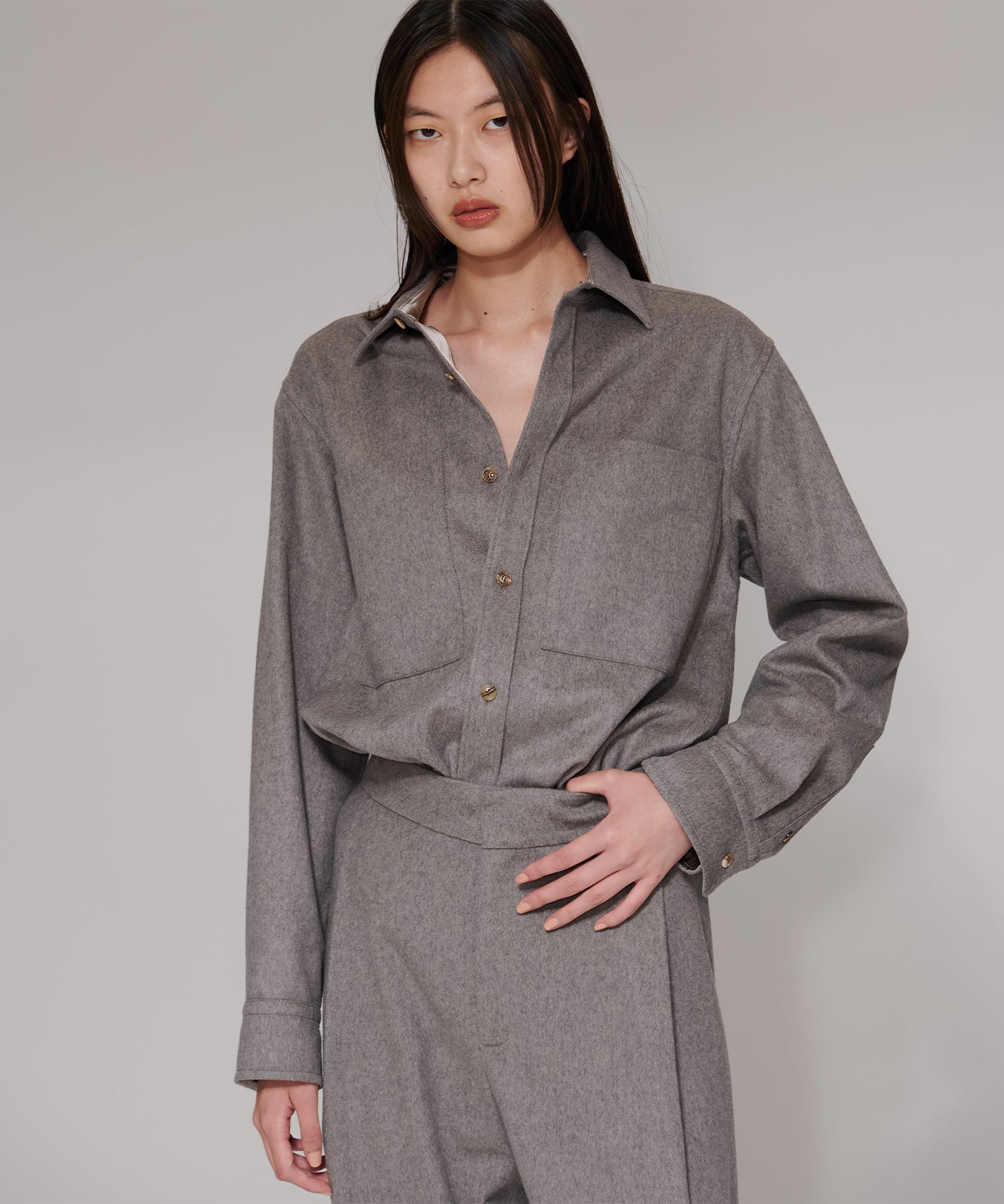 WOOL BEAVER / BLOUSE