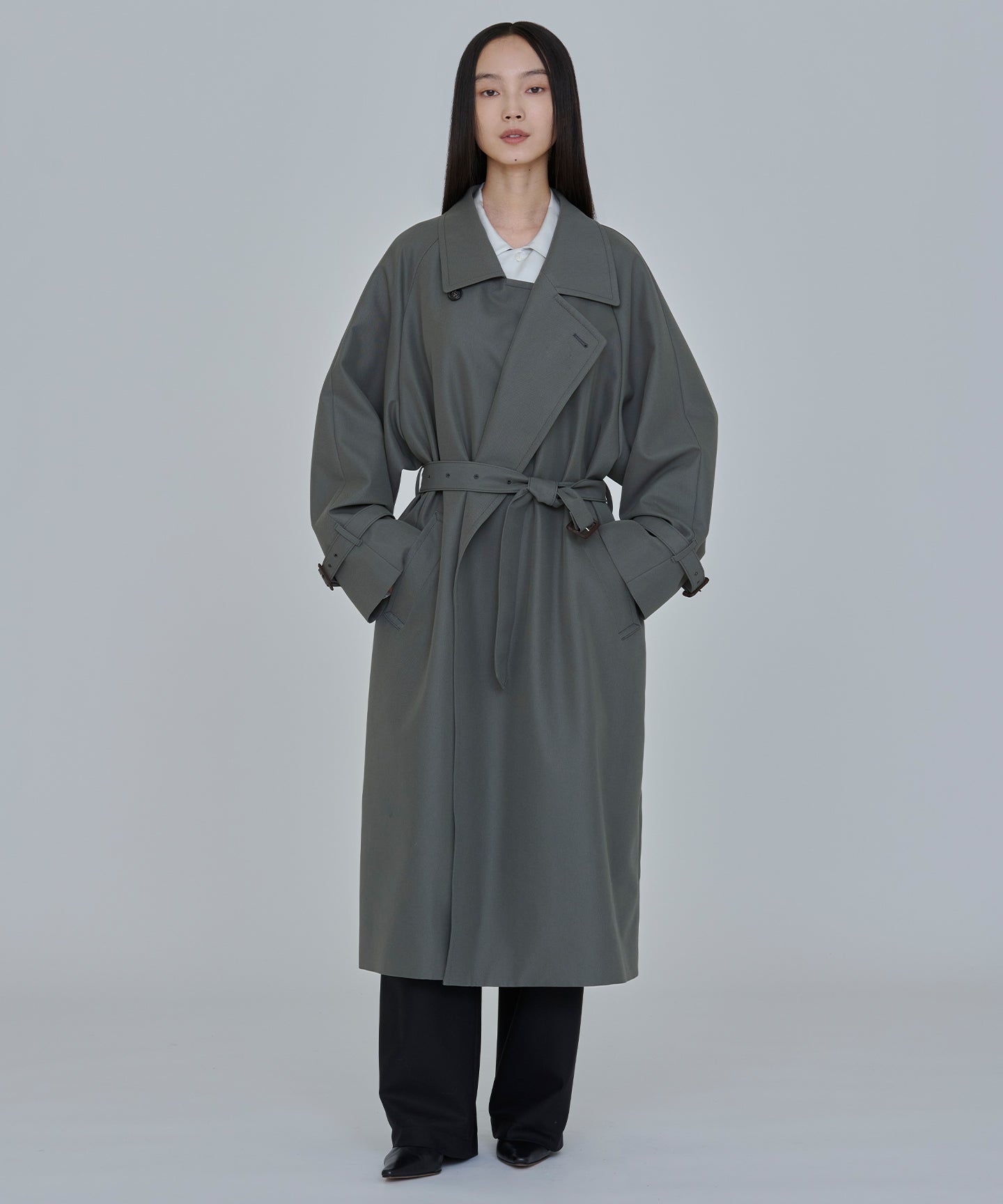 WOOL TROPICAL / DRAPE CONTINUED PANTS