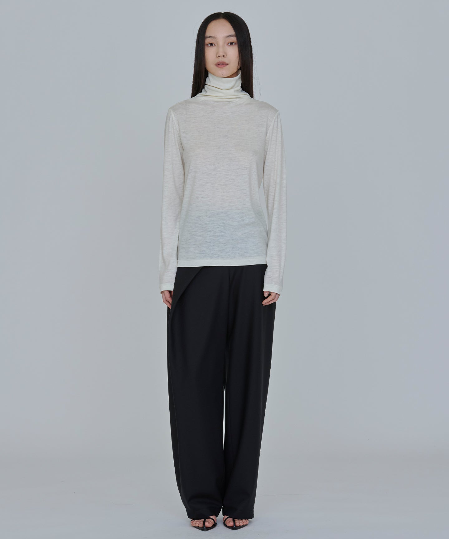 WOOL TROPICAL / DRAPE CONTINUED PANTS