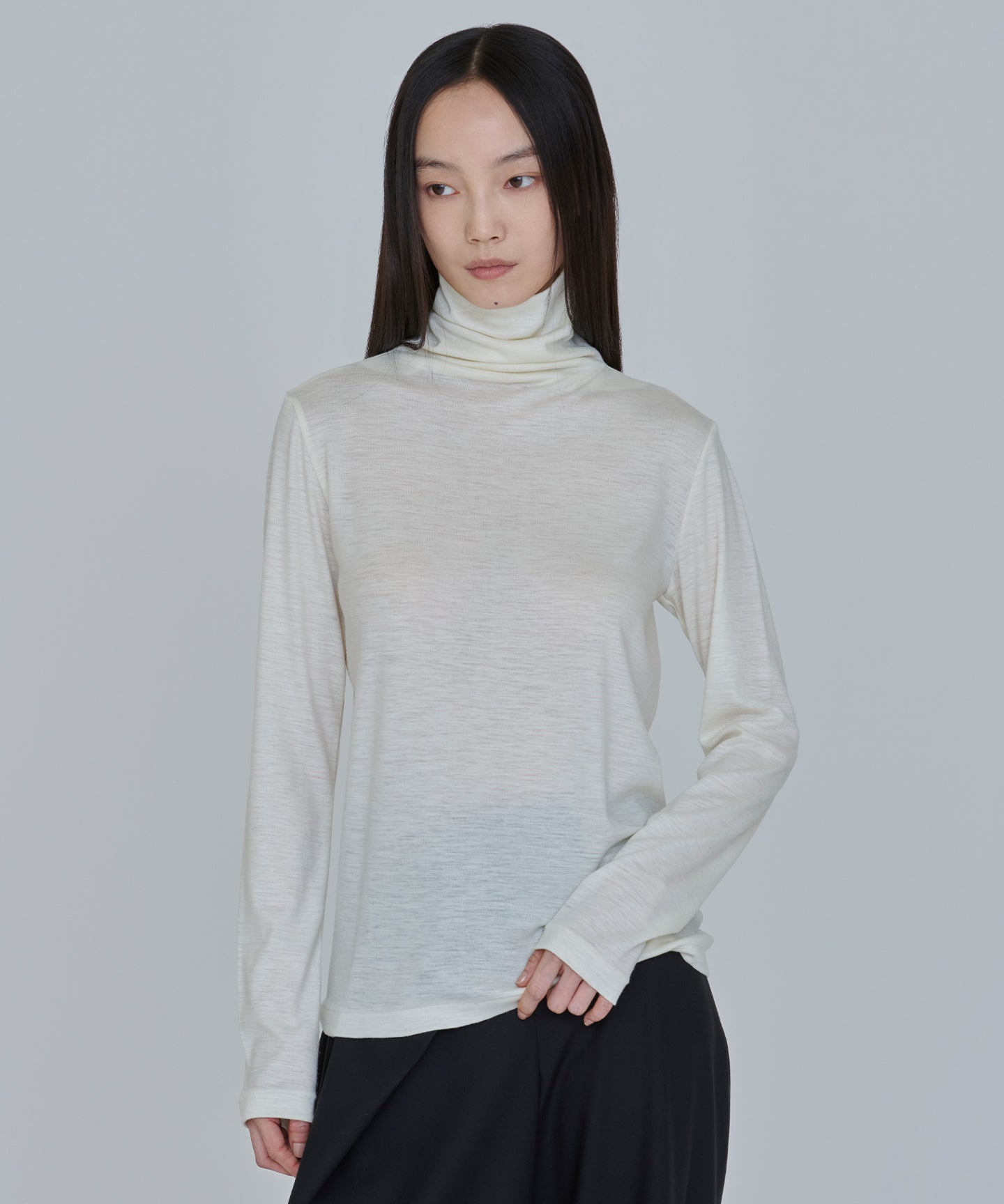 WOOL JERSEY / HIGH NECK LS