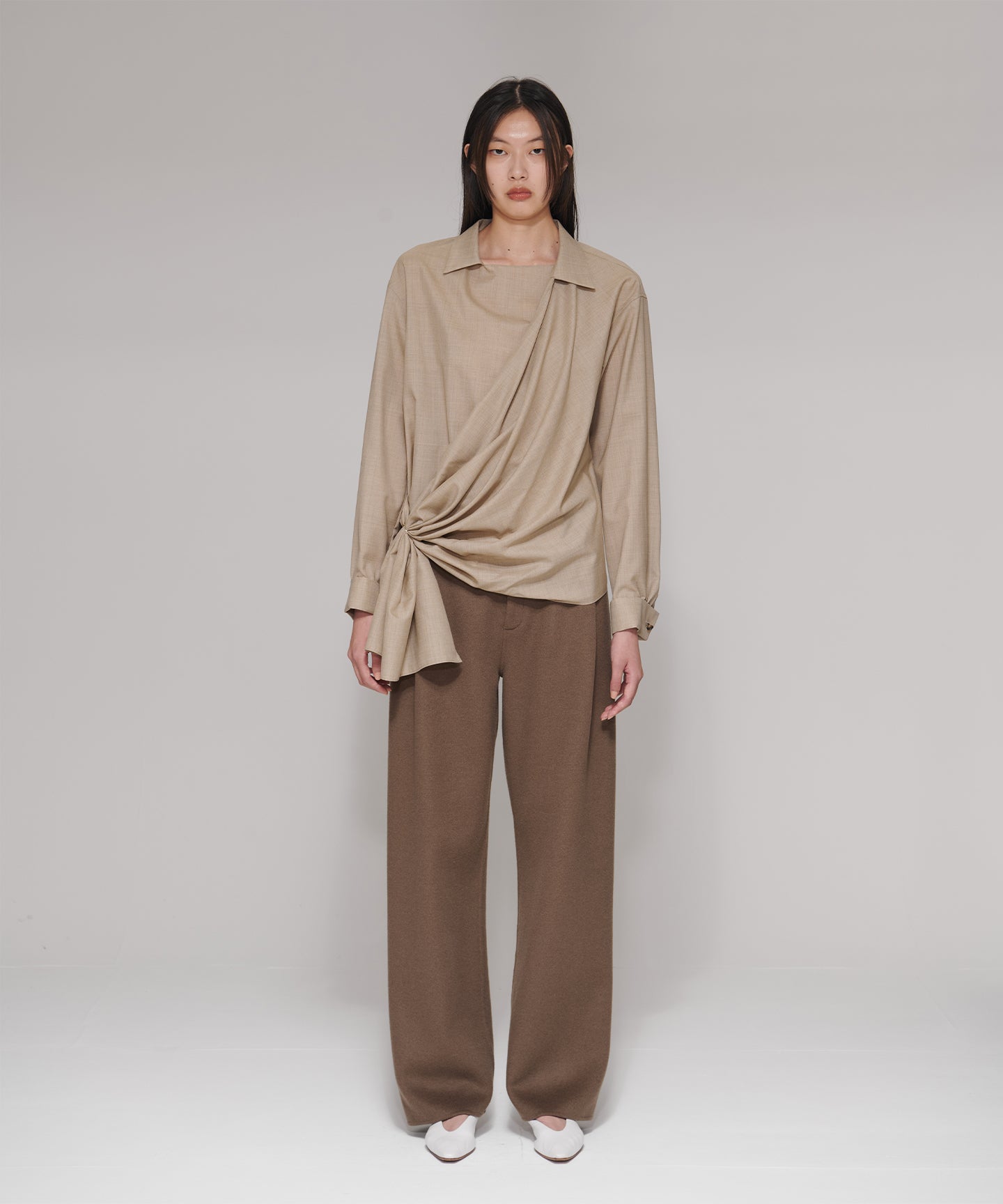 WOOL SPIBER DOUBLE FACE / PANTS