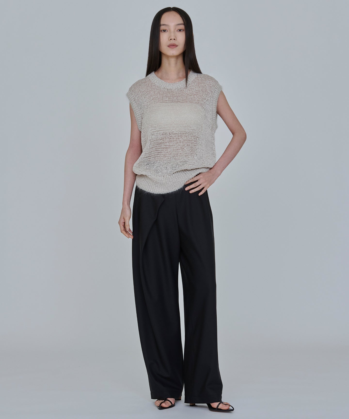 WOOL TROPICAL / DRAPE CONTINUED PANTS