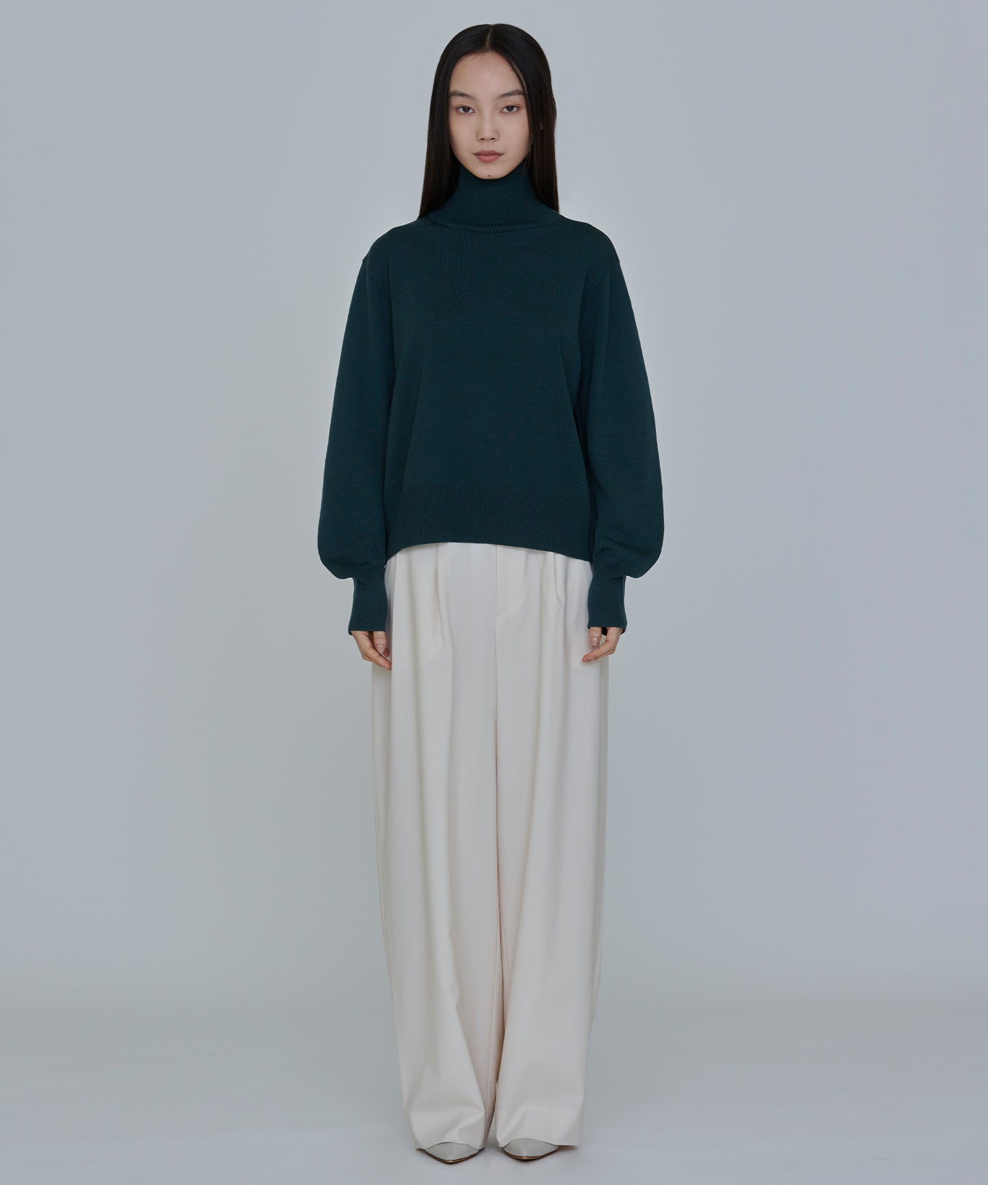 WORSTED TROPICAL / TUCKED PANTS