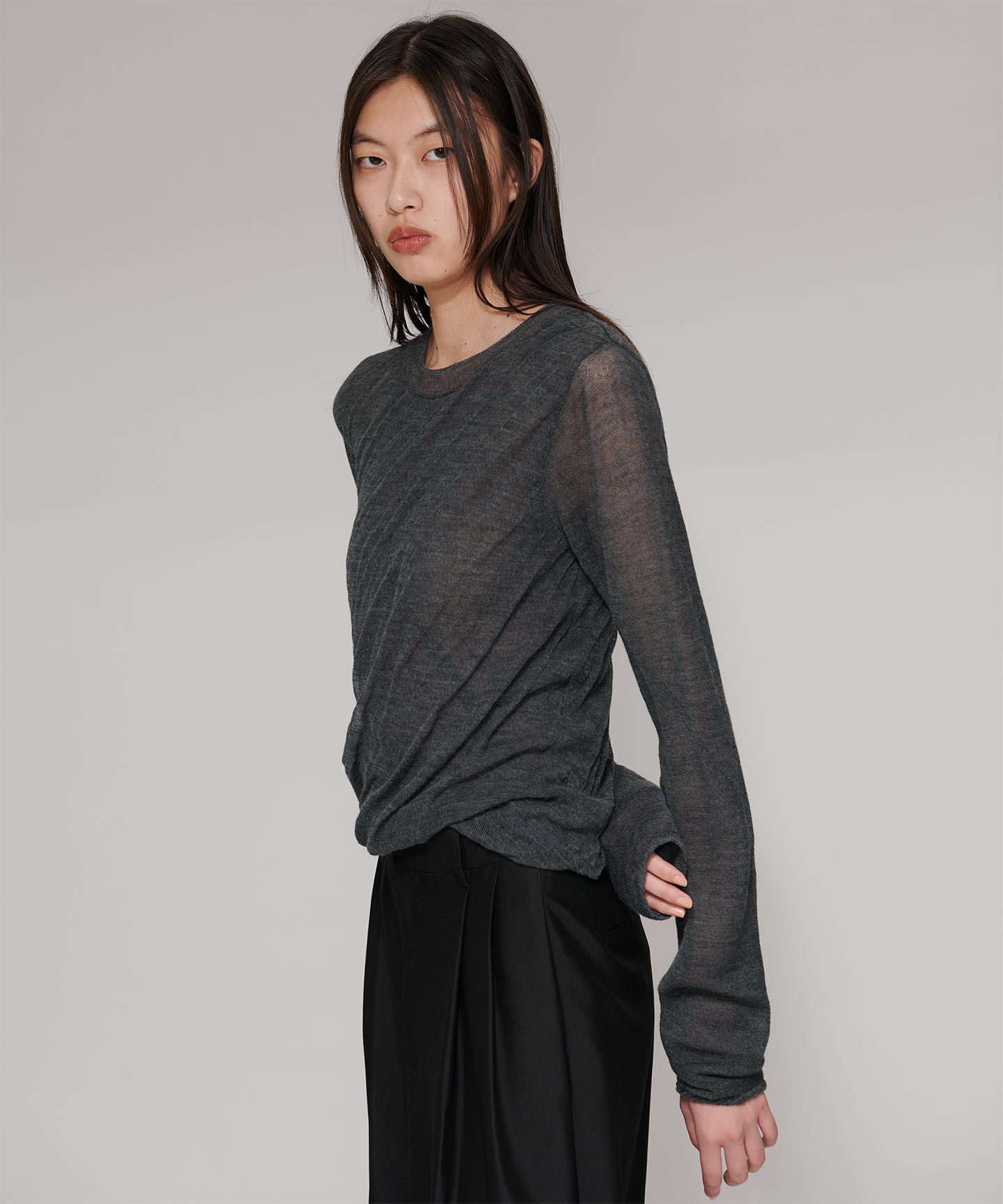 WOOL HIGH TWIST / LONG SLEEVES KNIT