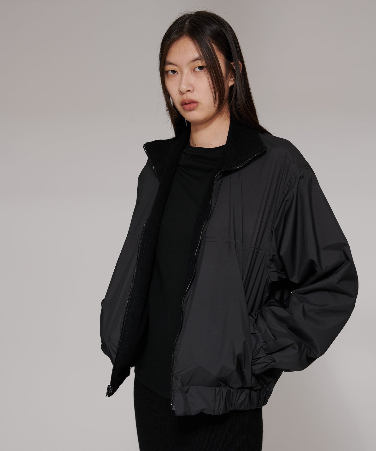 RECYCLED TAFFETA×CASHMERE FLEECE / JACKET