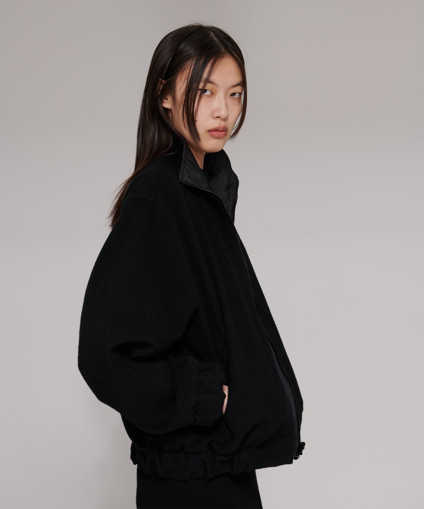 RECYCLED TAFFETA×CASHMERE FLEECE / JACKET