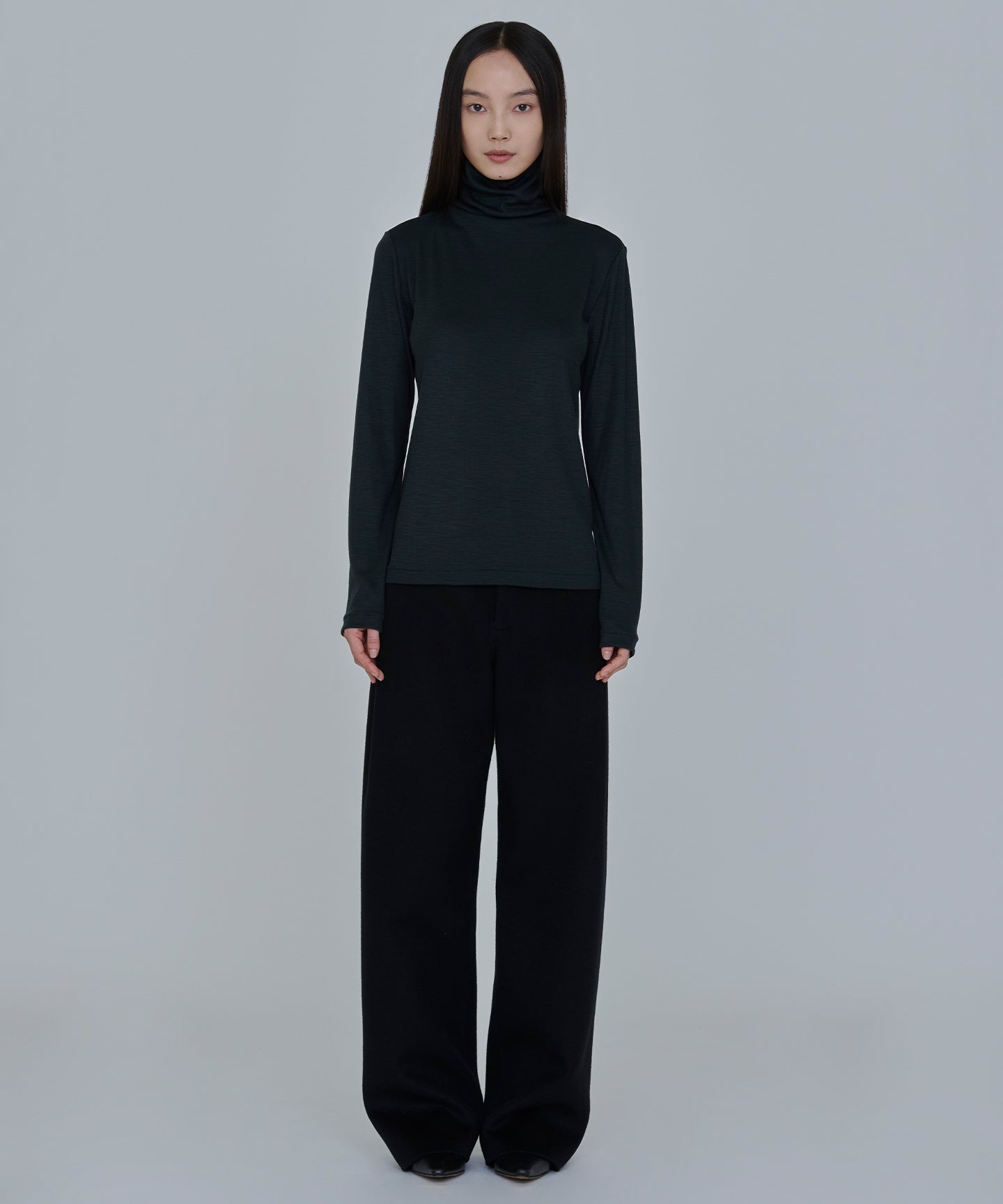 WOOL JERSEY / HIGH NECK LS