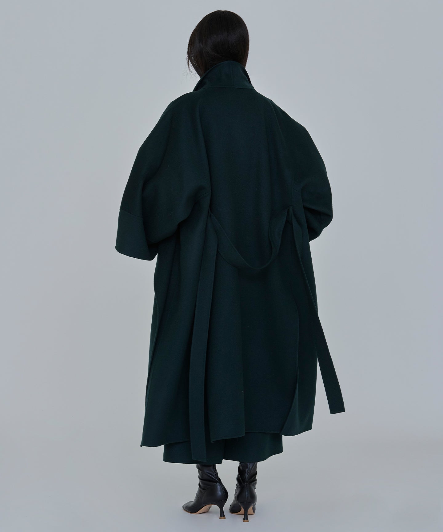 WOOL CASHMERE REVER / KIMONO SLEEVE WRAP COAT
