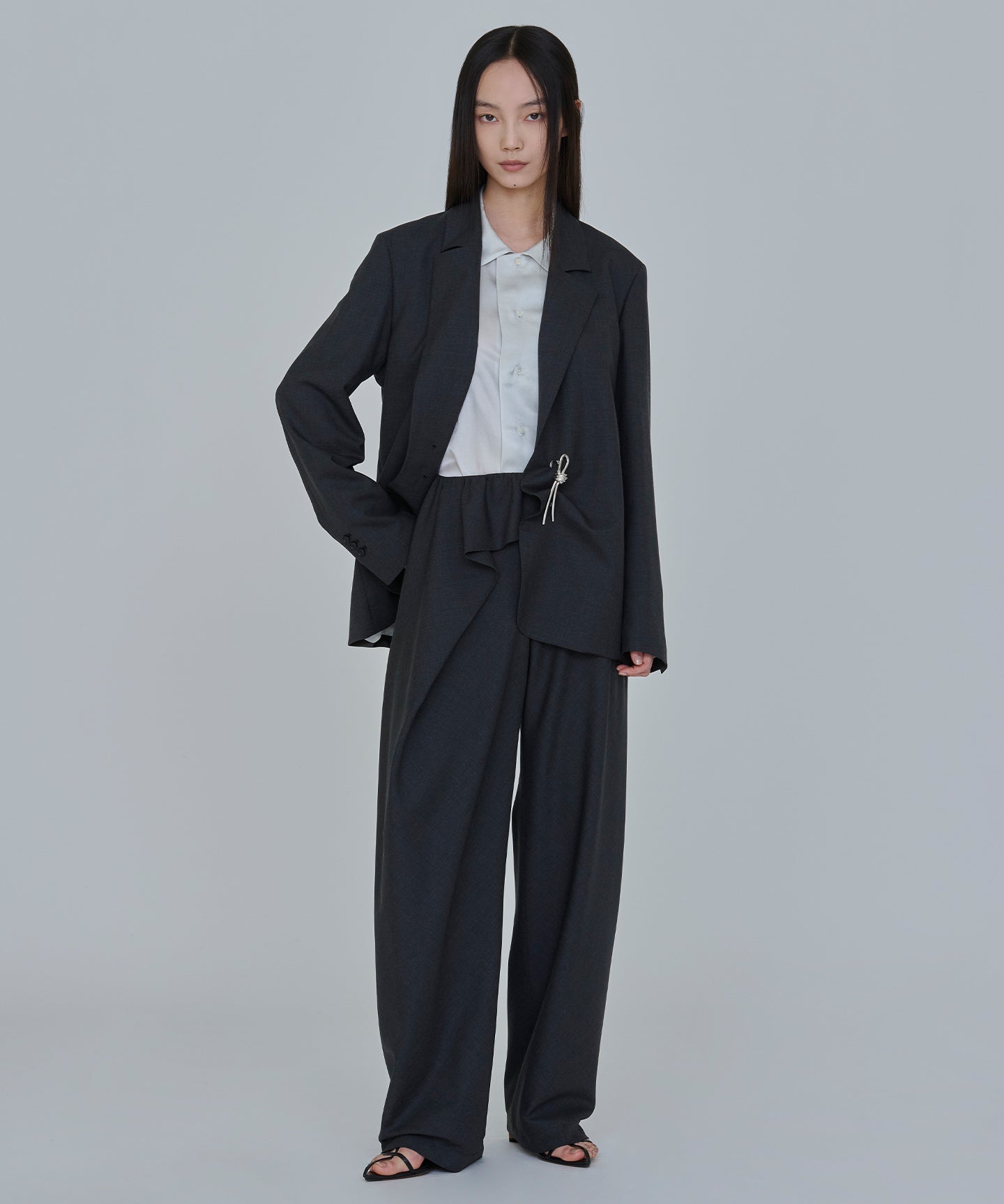 WOOL TROPICAL / DRAPE CONTINUED PANTS