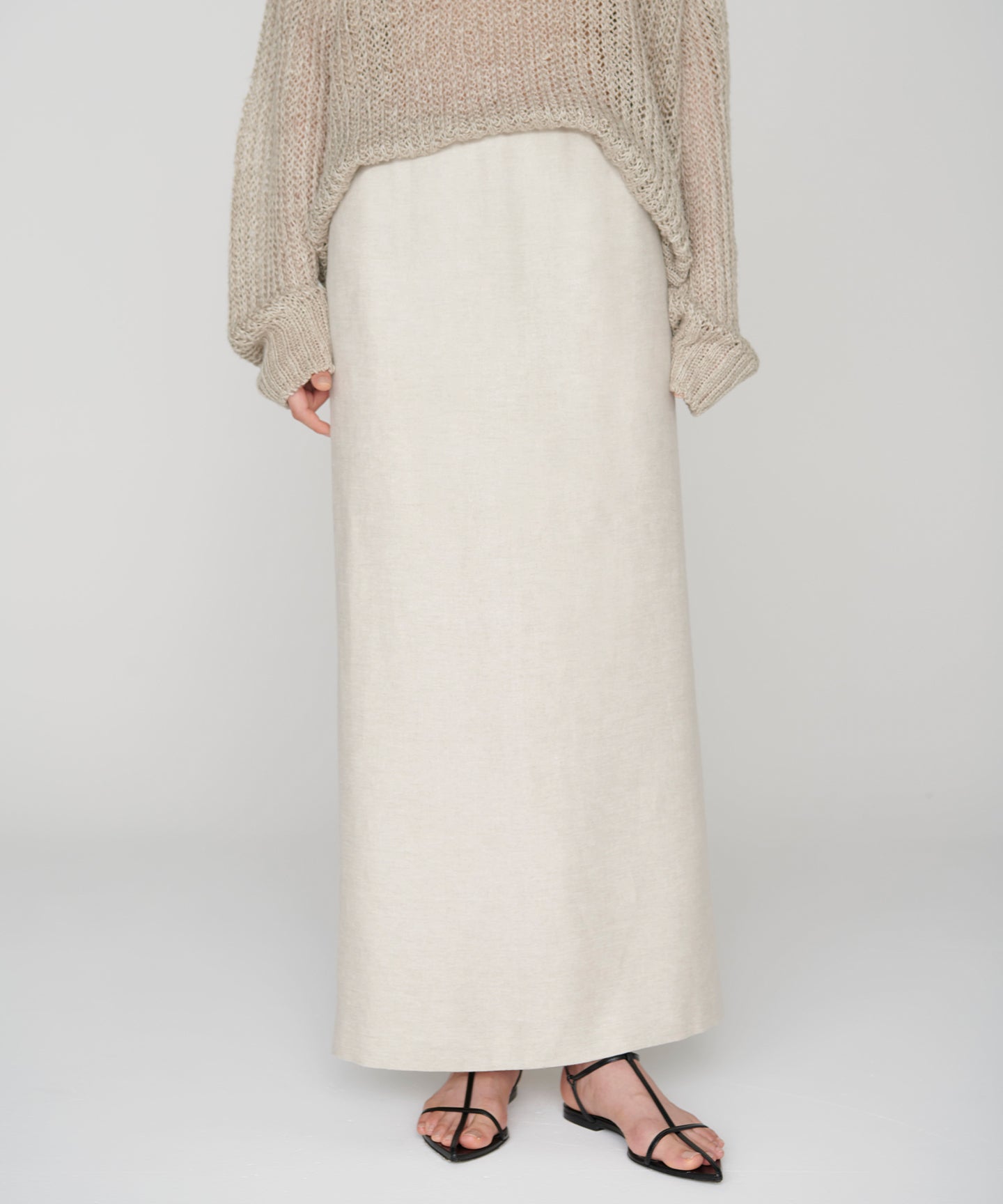 LINEN DOUBLE CLOTH / STRAIGHT SKIRT