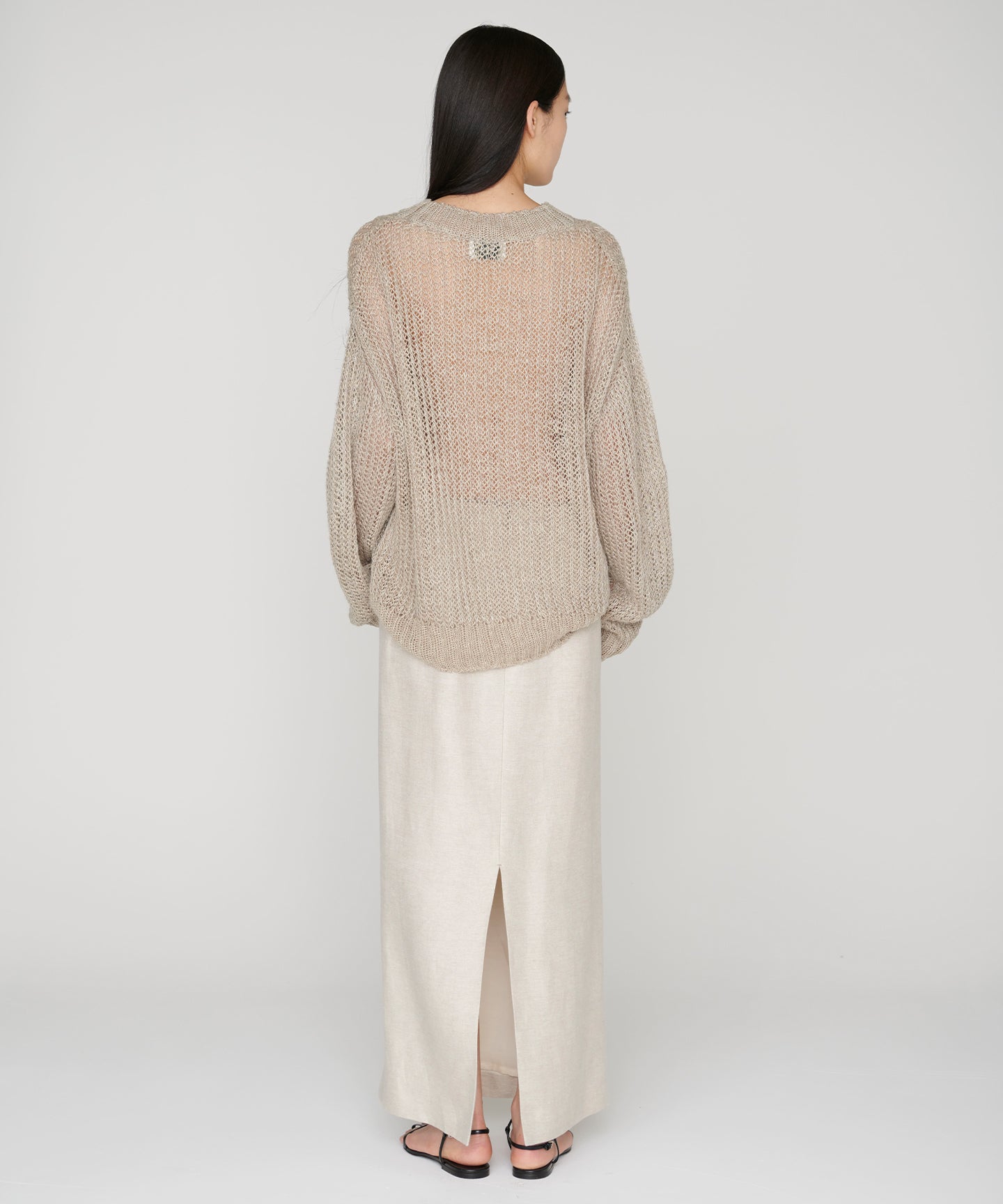 LINEN DOUBLE CLOTH / STRAIGHT SKIRT