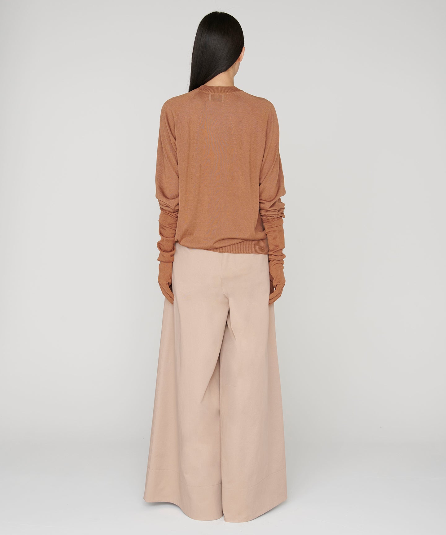 SILK WHOLEGARMENT / CREWNECK TSUTSUMU SWEATER