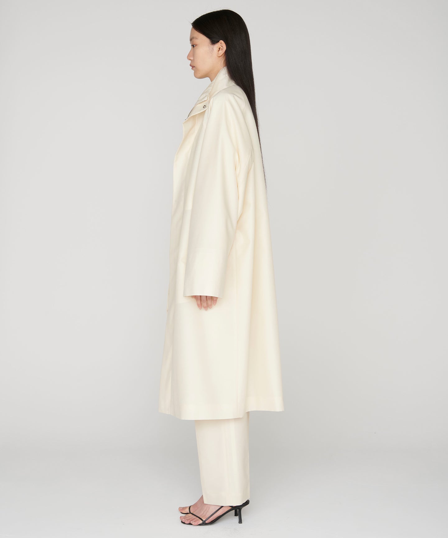 WOOL SILK / SLIM LEG PANTS