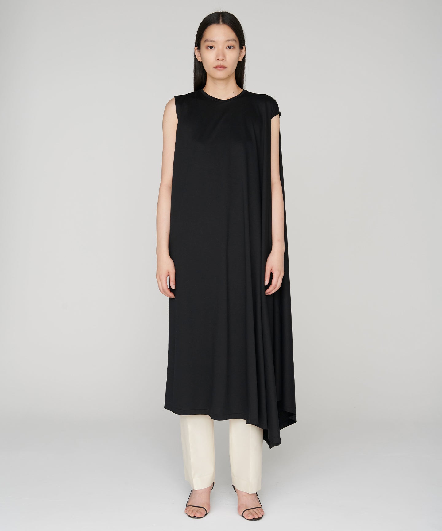 WOOL SILK / SLIM LEG PANTS