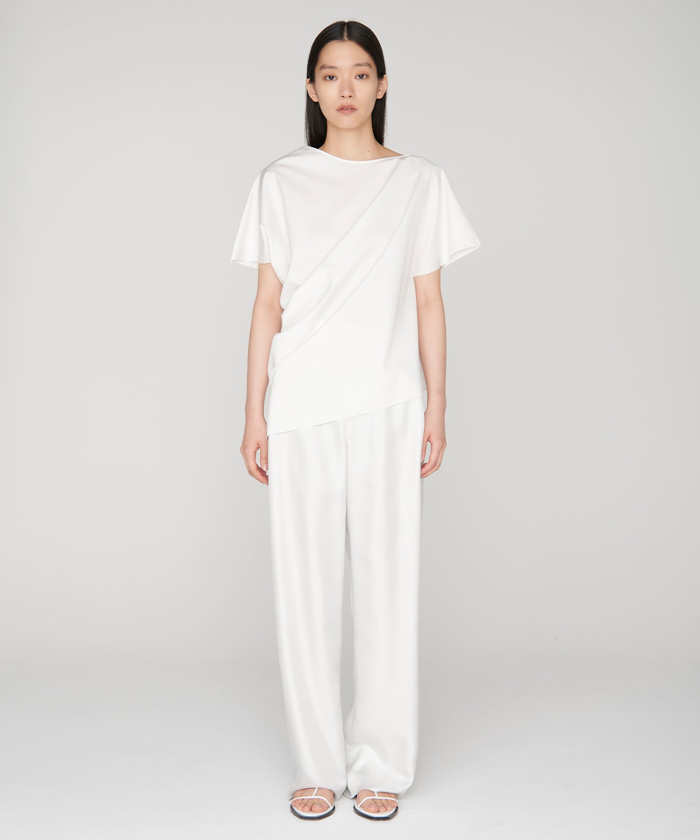 22MM SILK TWILL / SINGLE PLEATED TSUTSUMU PANTS