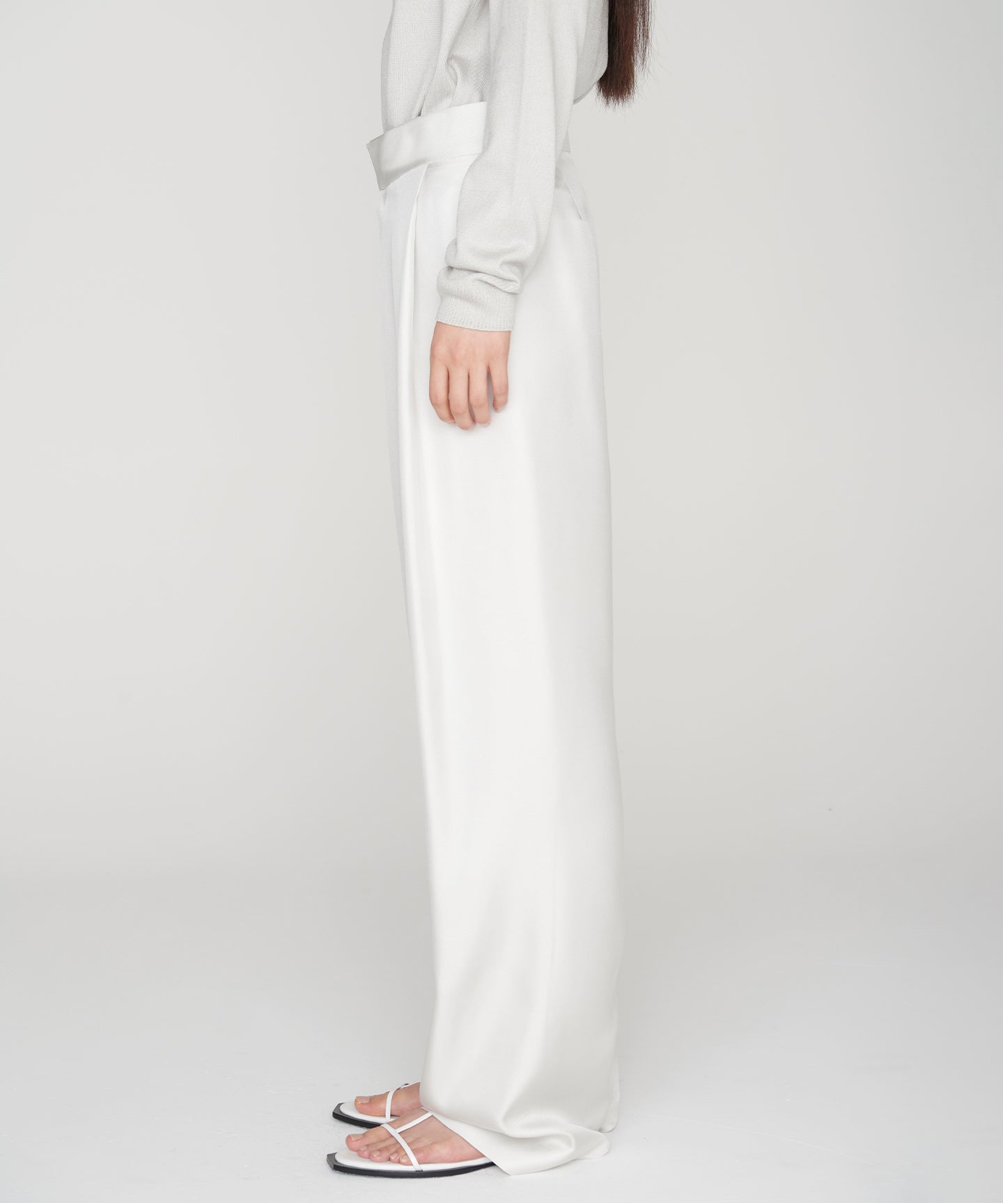 22MM SILK TWILL / SINGLE PLEATED TSUTSUMU PANTS