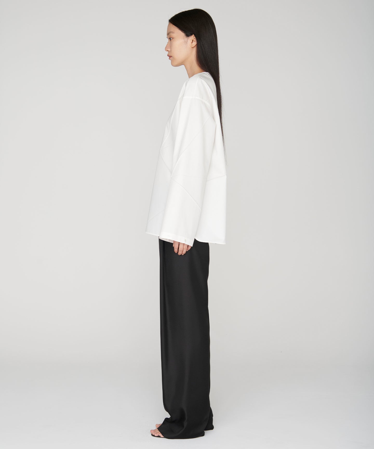 22MM SILK TWILL / SINGLE PLEATED TSUTSUMU PANTS