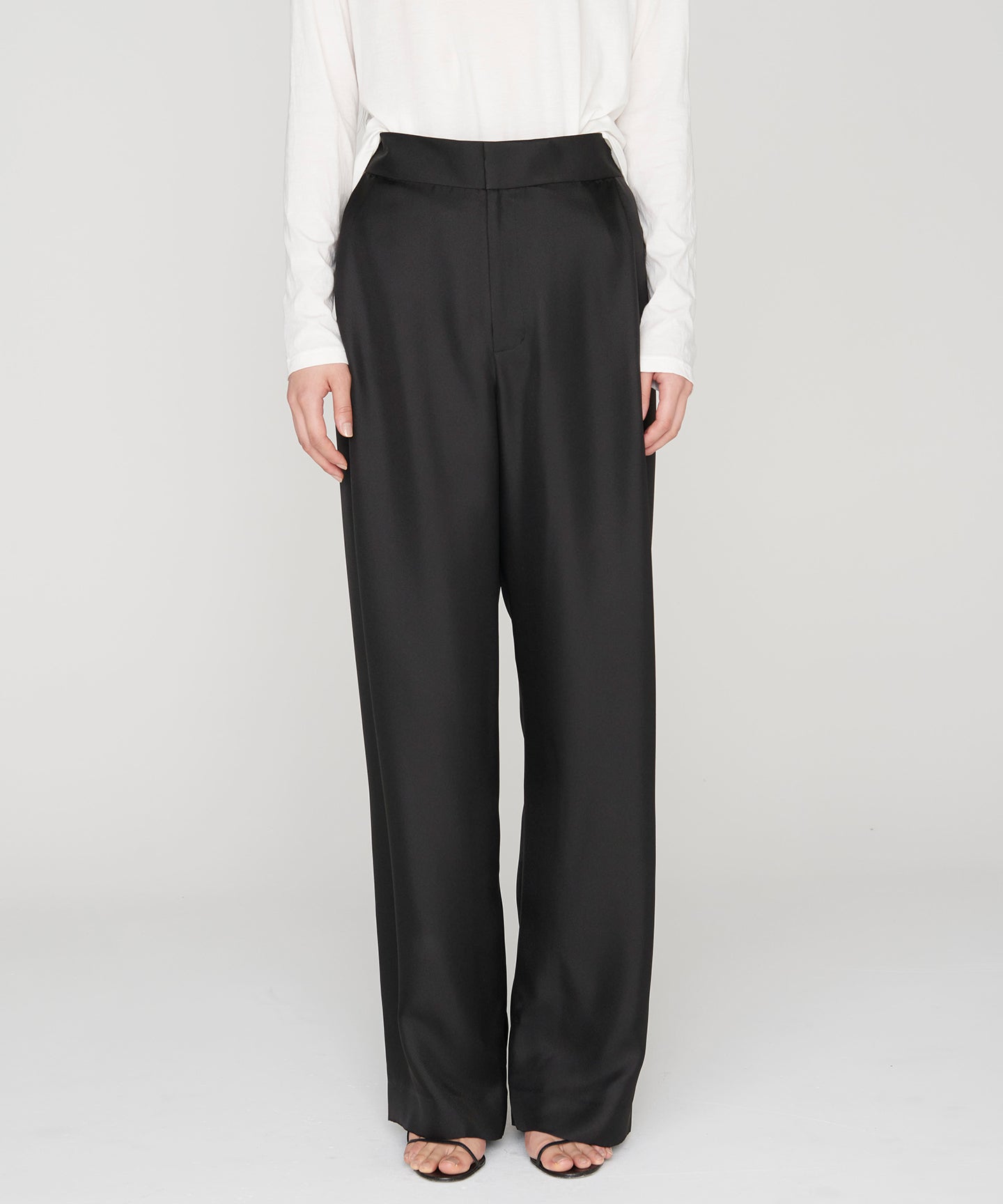 22MM SILK TWILL / SINGLE PLEATED TSUTSUMU PANTS