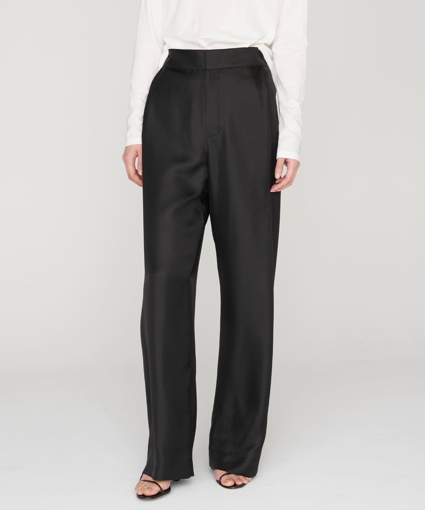 22MM SILK TWILL / SINGLE PLEATED TSUTSUMU PANTS