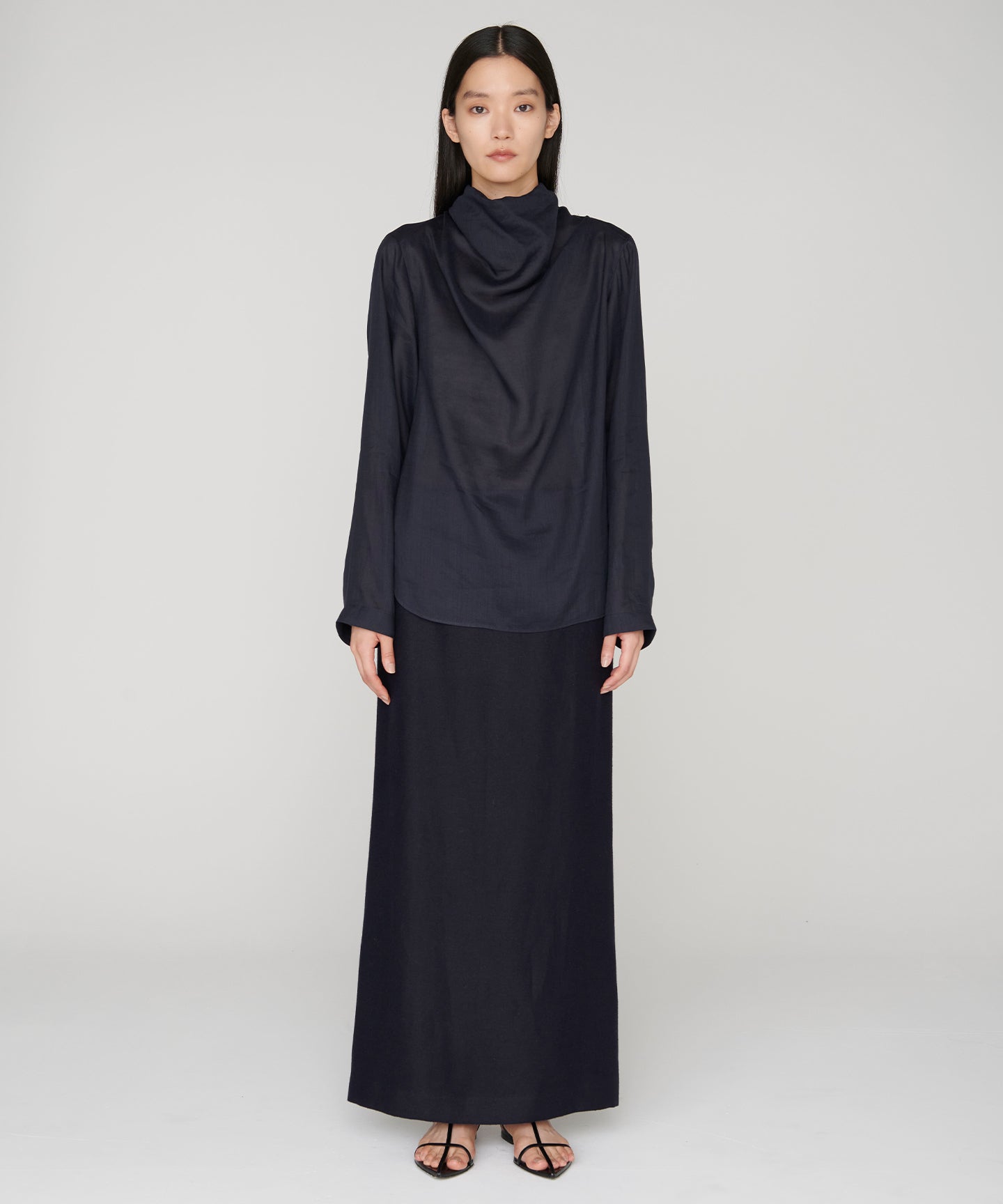 LINEN DOUBLE CLOTH / STRAIGHT SKIRT