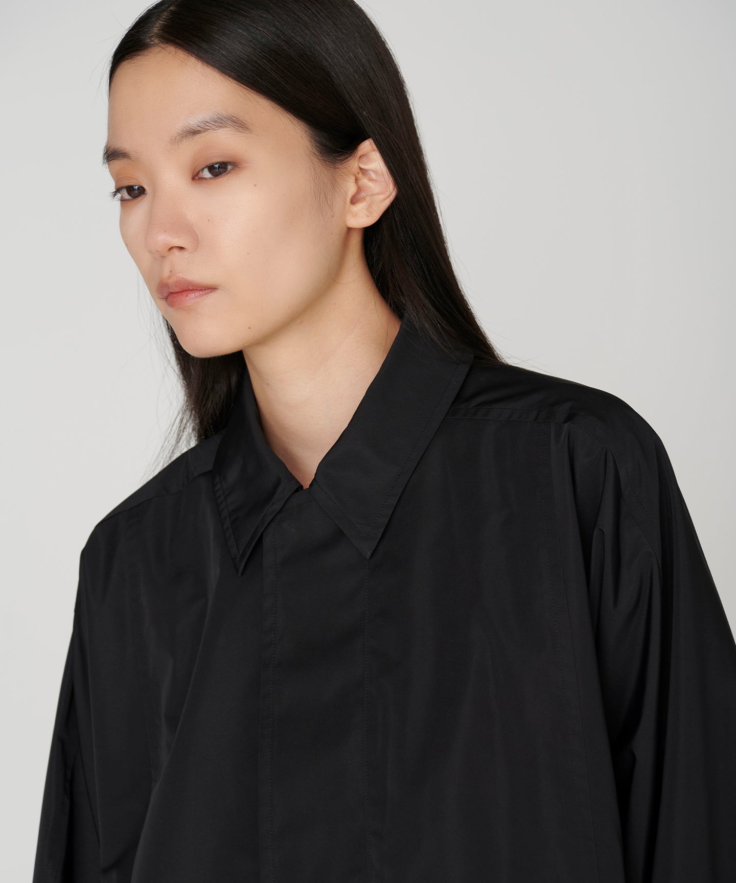 POLYESTER SILK TAFFETA / DOLMAN SHORT BLOUSON