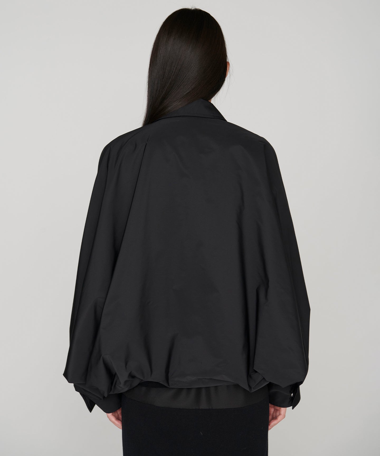 POLYESTER SILK TAFFETA / DOLMAN SHORT BLOUSON