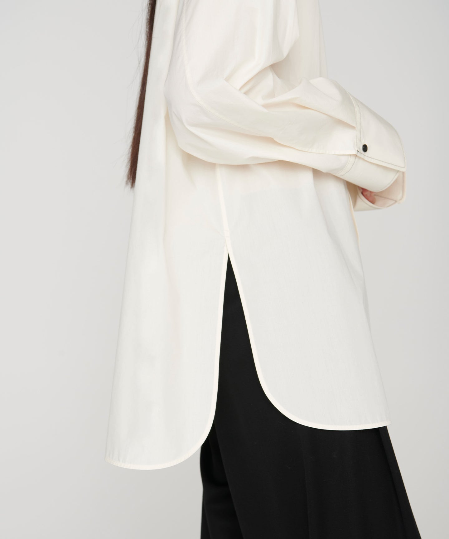 SUPIMA COTTON CASHMERE / OVERSIZED  STITCHED SHIRT