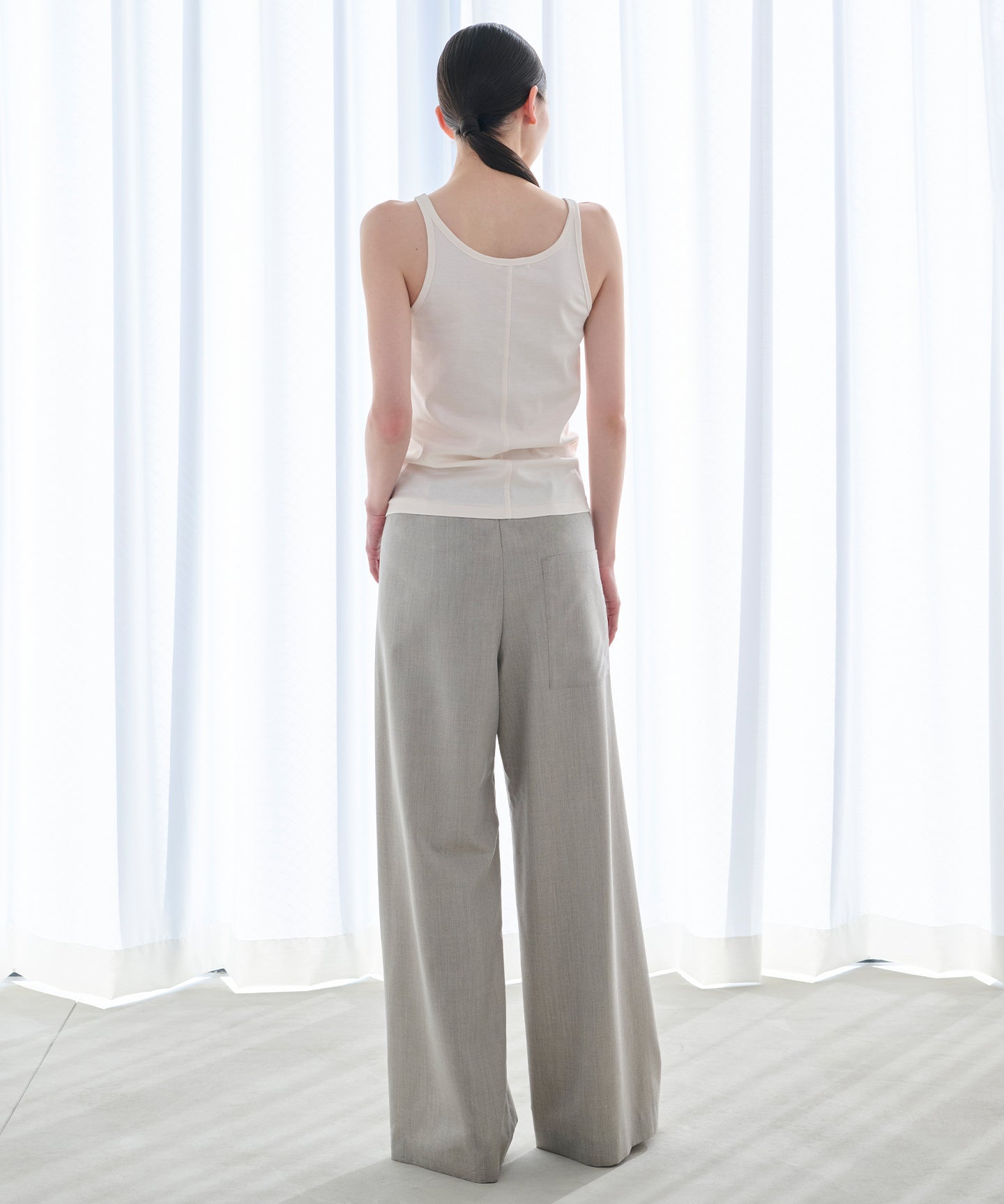 WOOL SILK TROPICAL / TSUTSUMU PANTS　【BestSeller】
