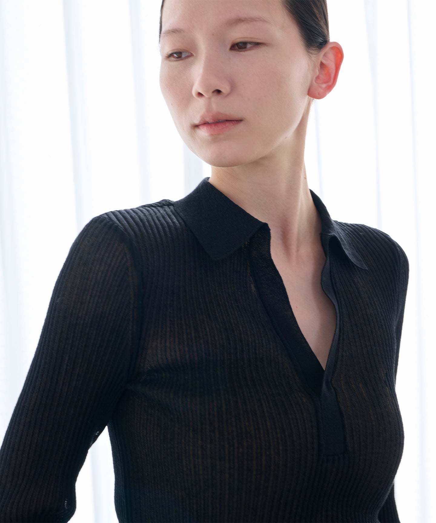 SHEER RIB / KNIT POLO