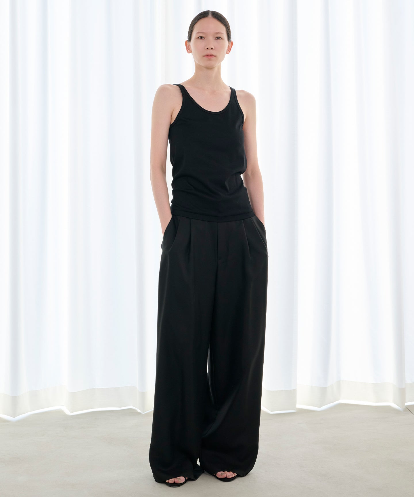 WOOL NYLON POPLIN / DRAPEFRONT JACKET