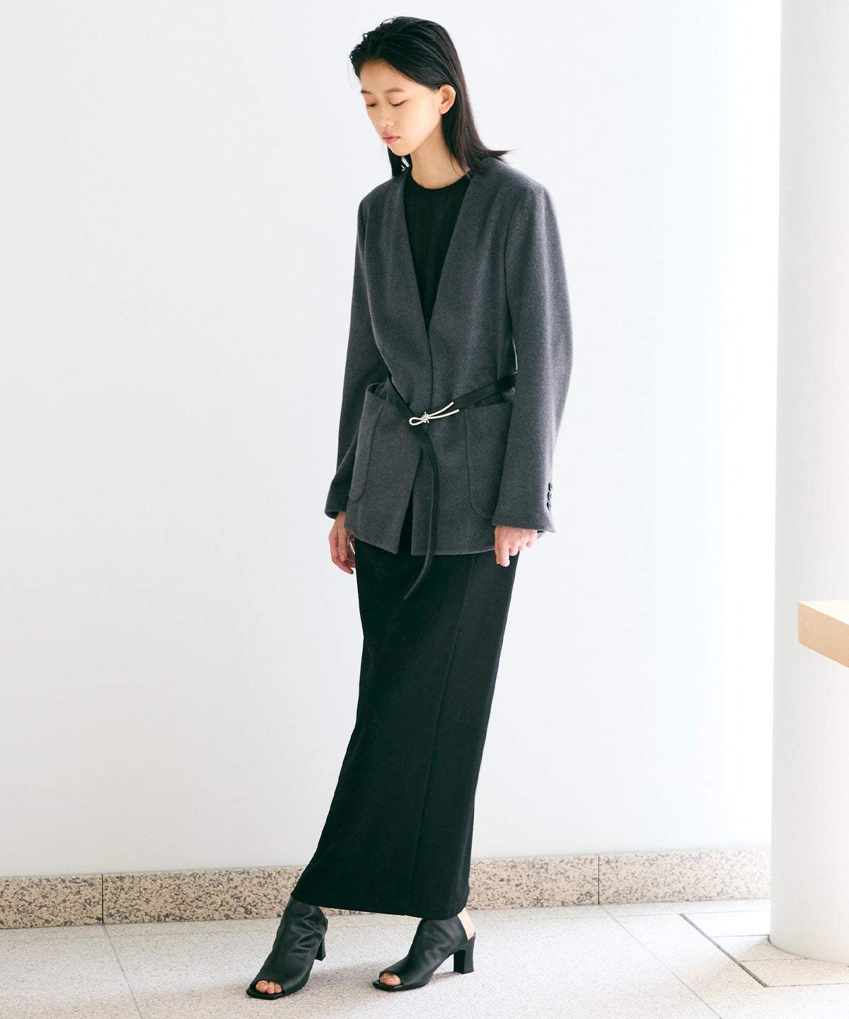 WOOL BEAVER /  DOUBLE  POCKET JACKET