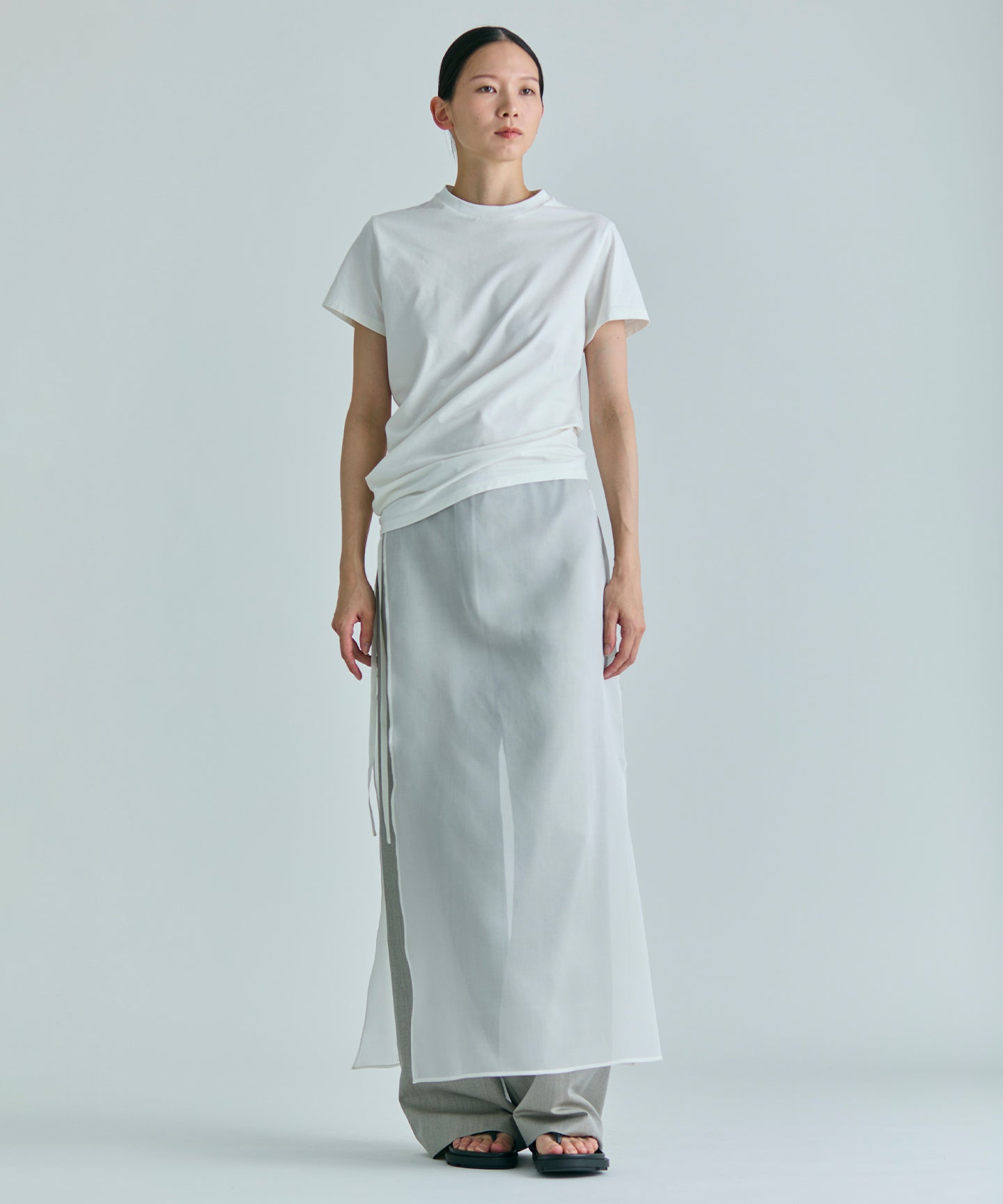 SILK SATIN ORGANDIE / SKIRT