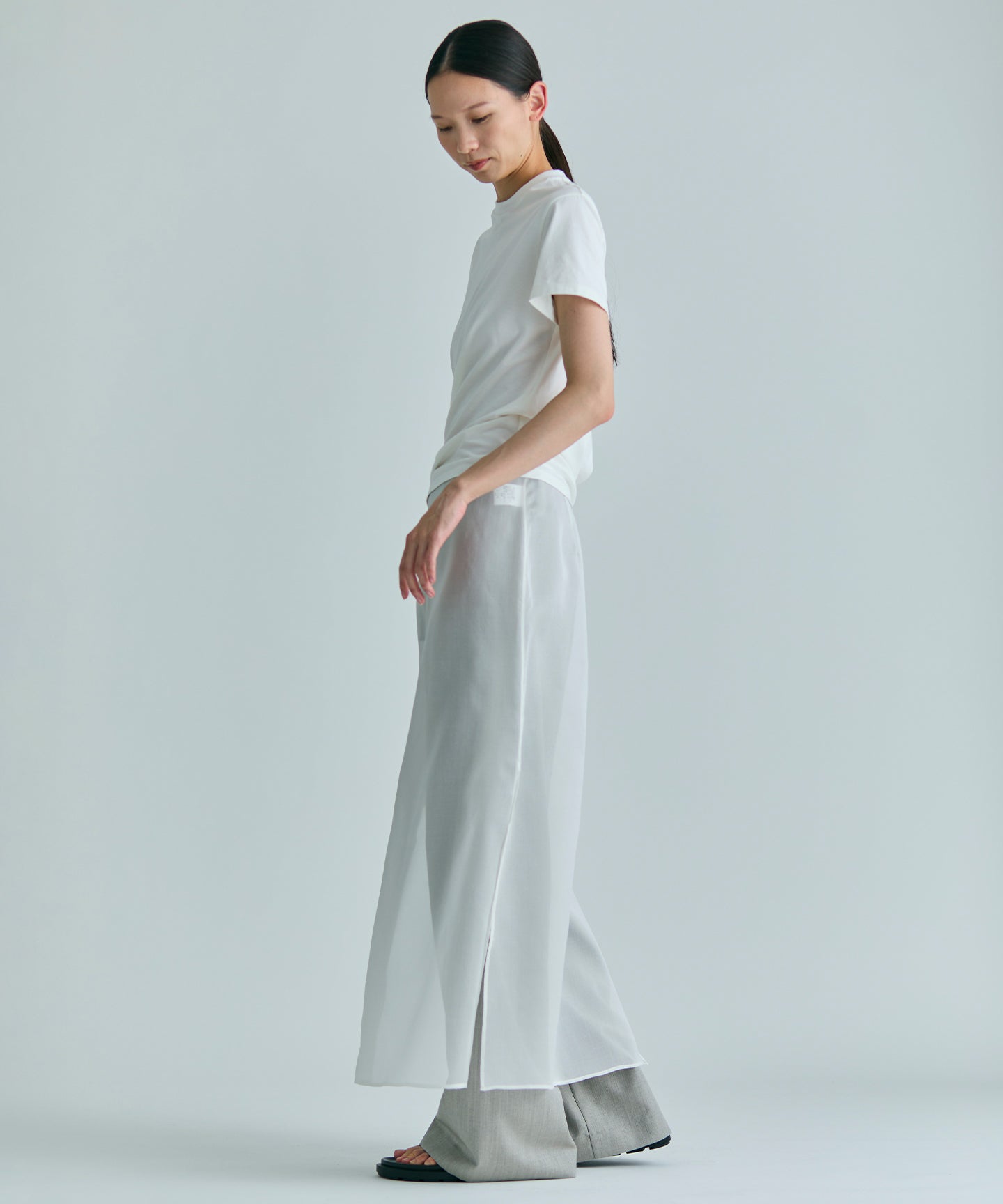 SILK SATIN ORGANDIE / SKIRT