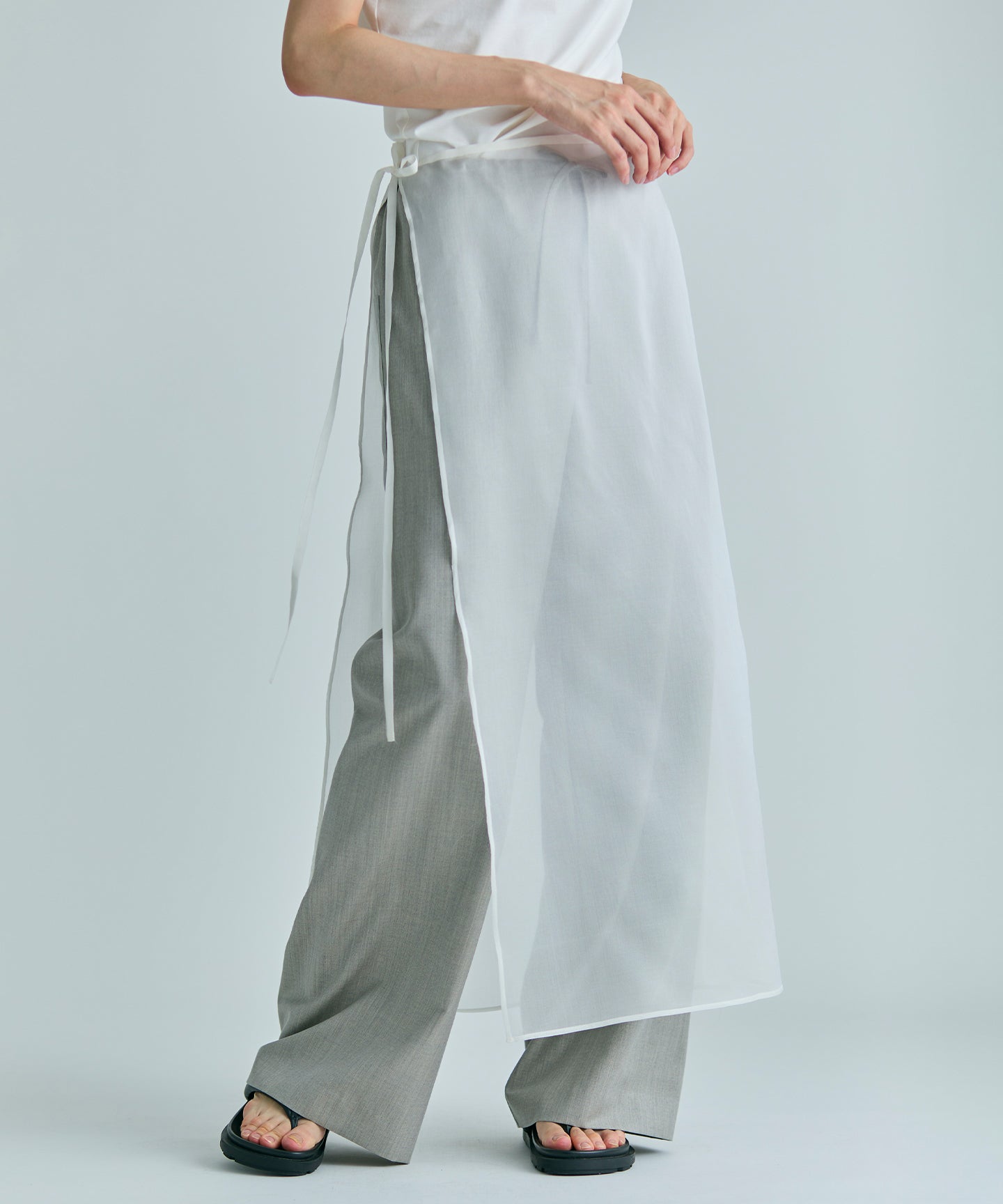 SILK SATIN ORGANDIE / SKIRT