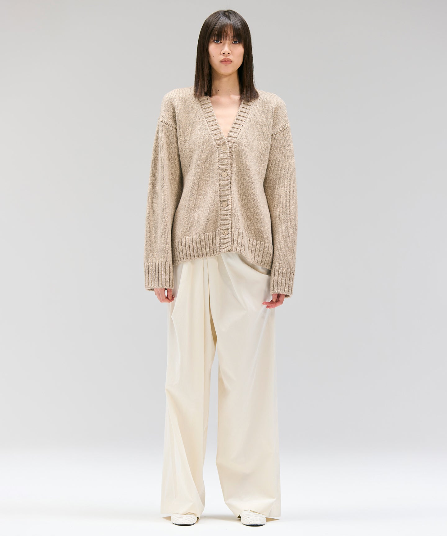 CASHMERE LOW-GAUGE KNIT / CARDIGAN