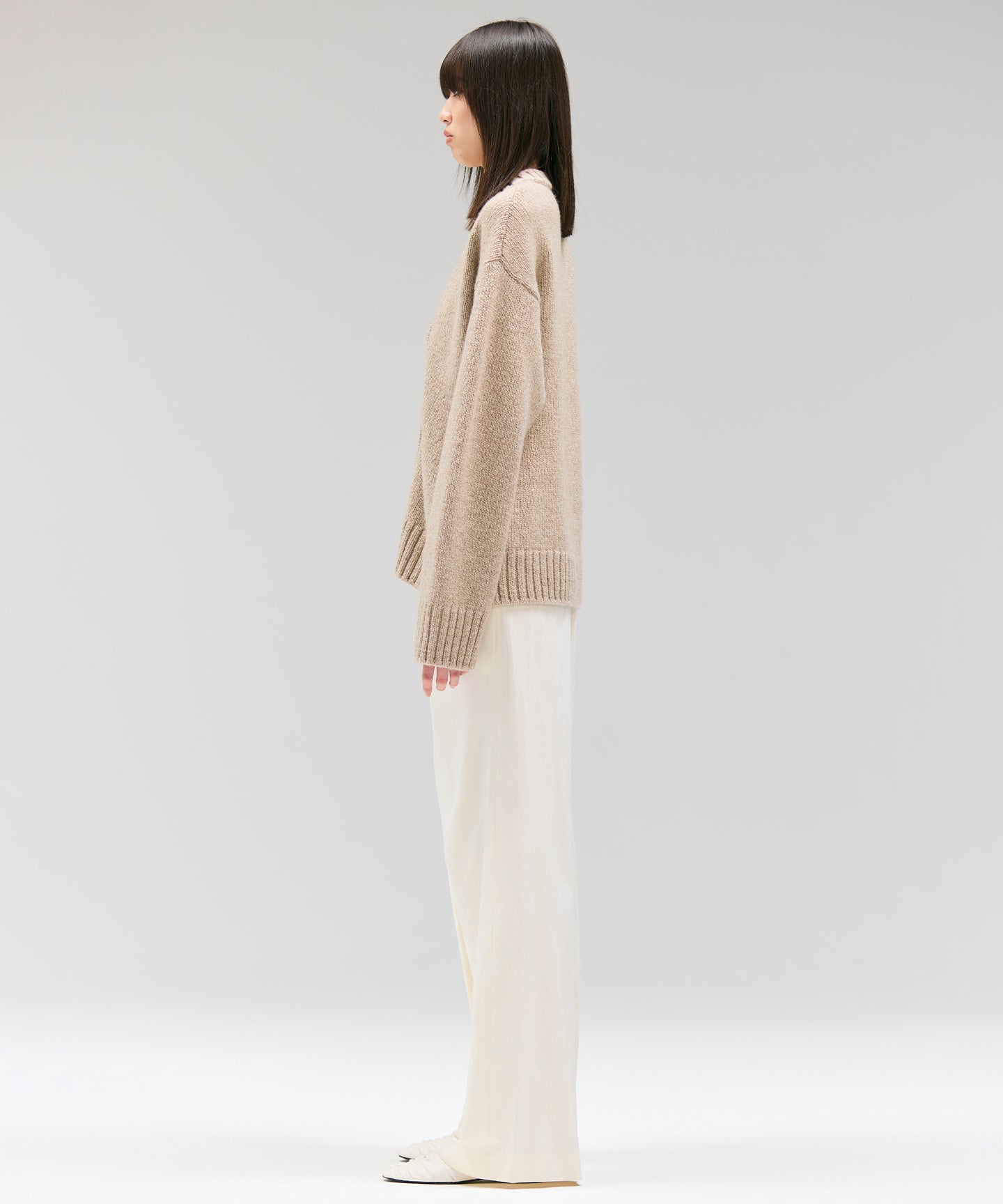 CASHMERE LOW-GAUGE KNIT / CARDIGAN