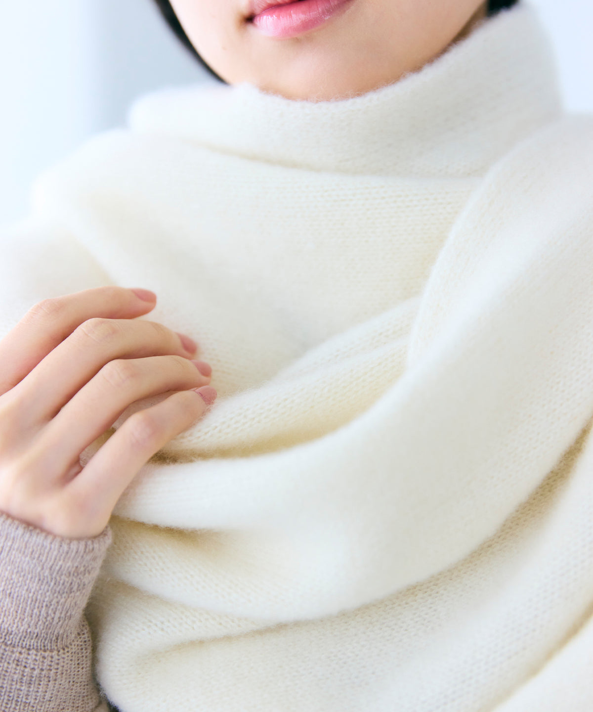 CASHMERE MIDDLE GAUGE / KNIT STOLE