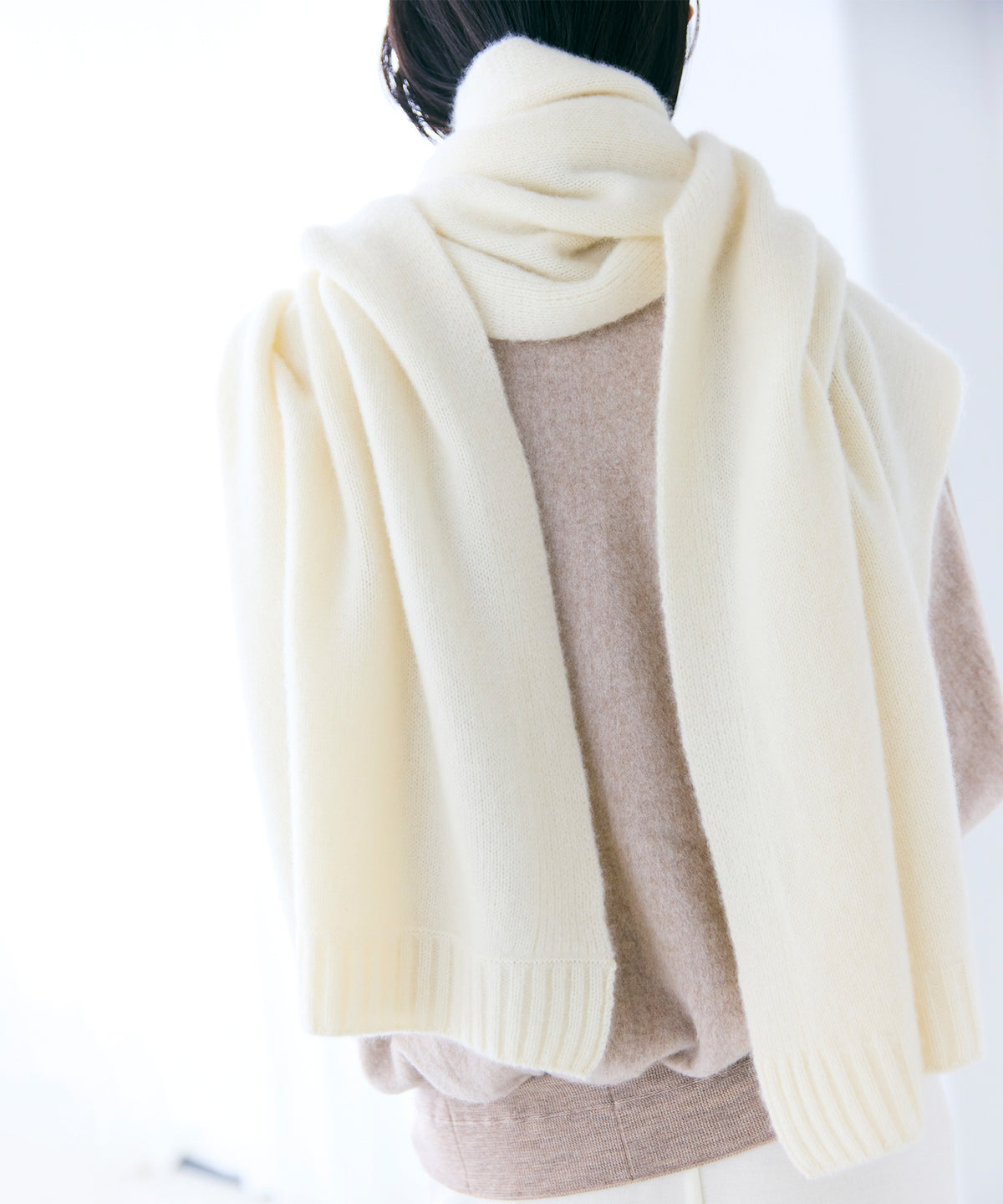 CASHMERE MIDDLE GAUGE / KNIT STOLE